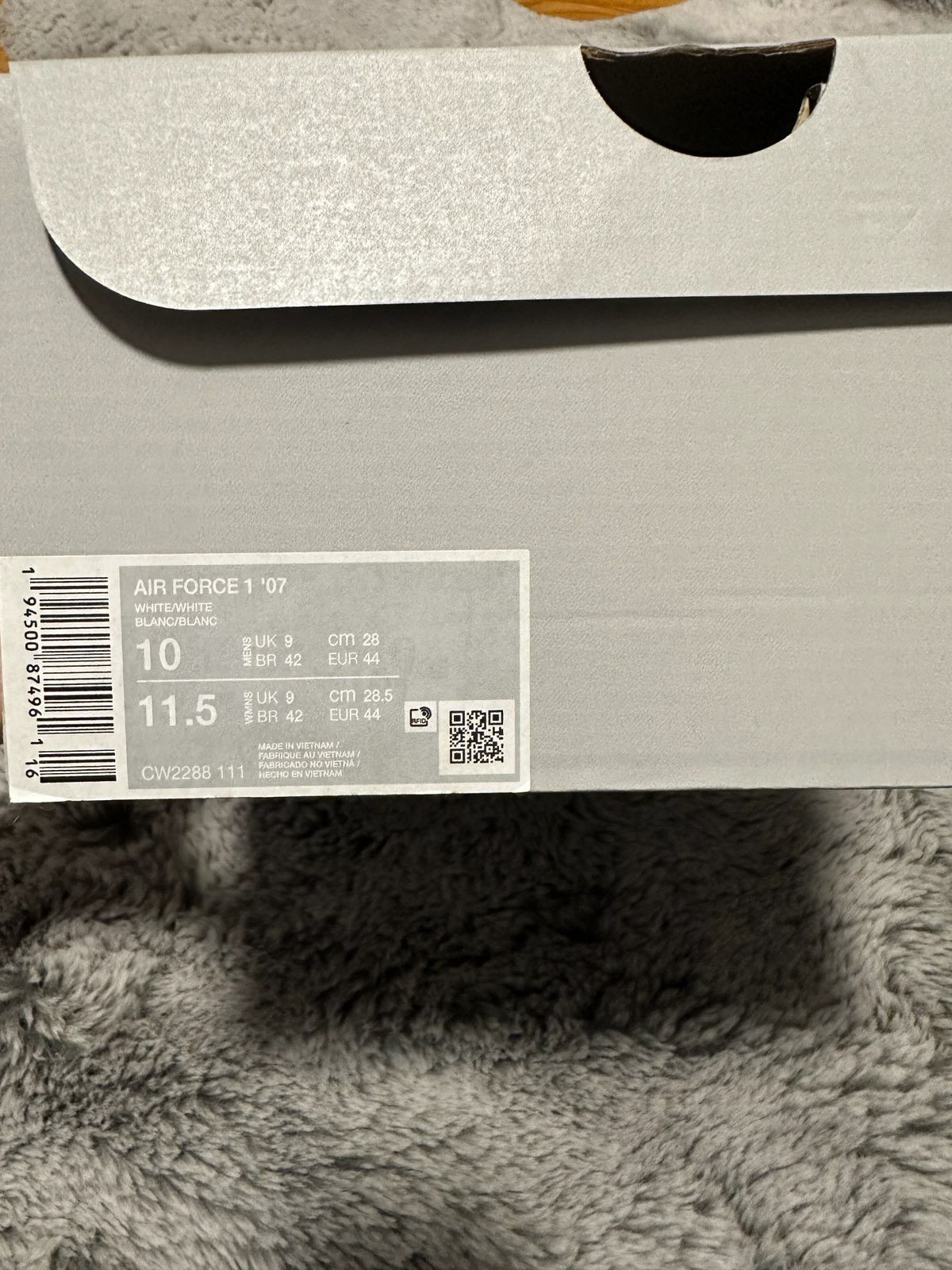 Nike White Air Force 1 ‘07 Size US 10 / EU 43 - 3 Thumbnail