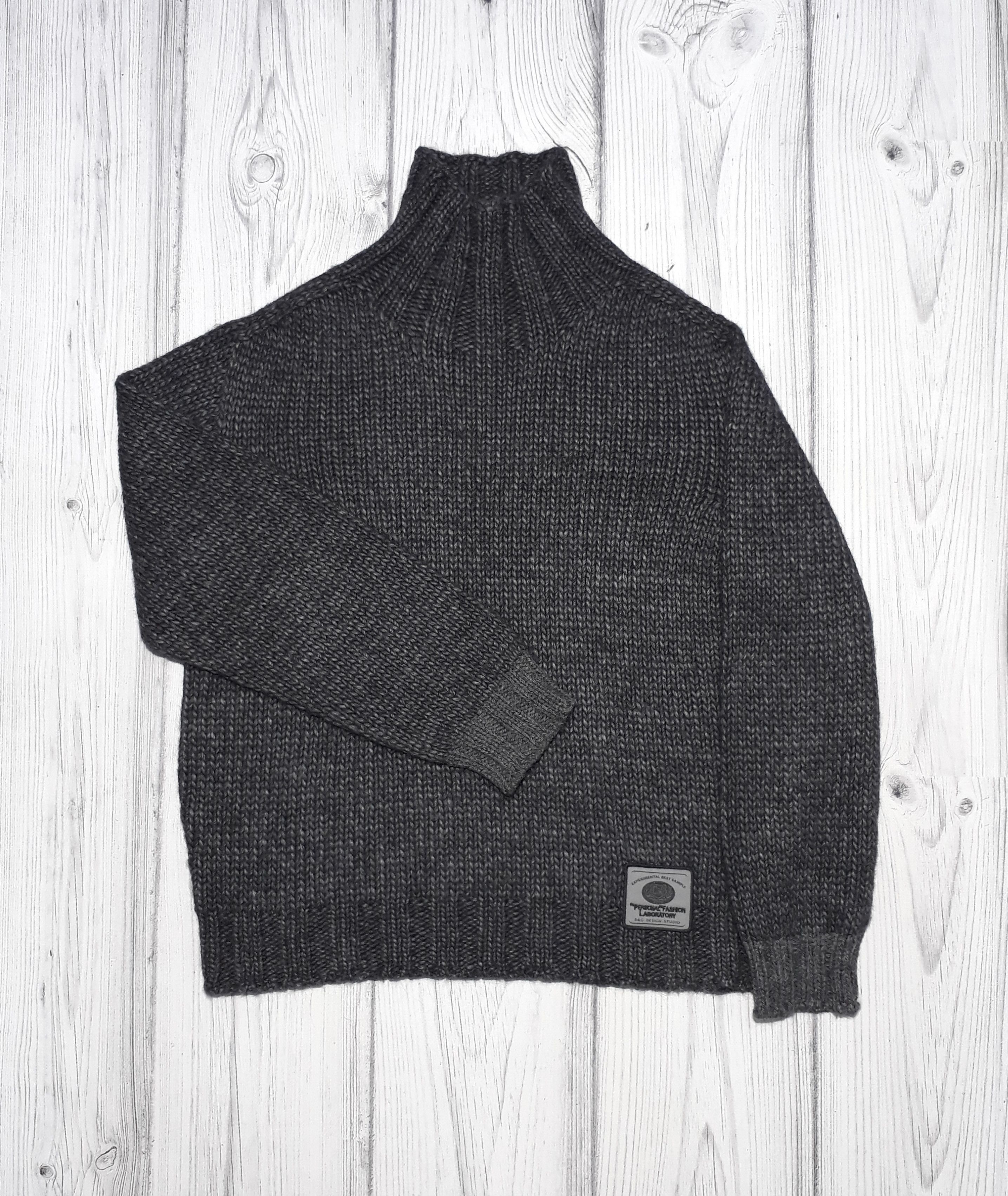 image of Dolce Gabbana Alpaca Wool Turtleneck Knitted Sweater in Grey, Men's (Size 2XL)