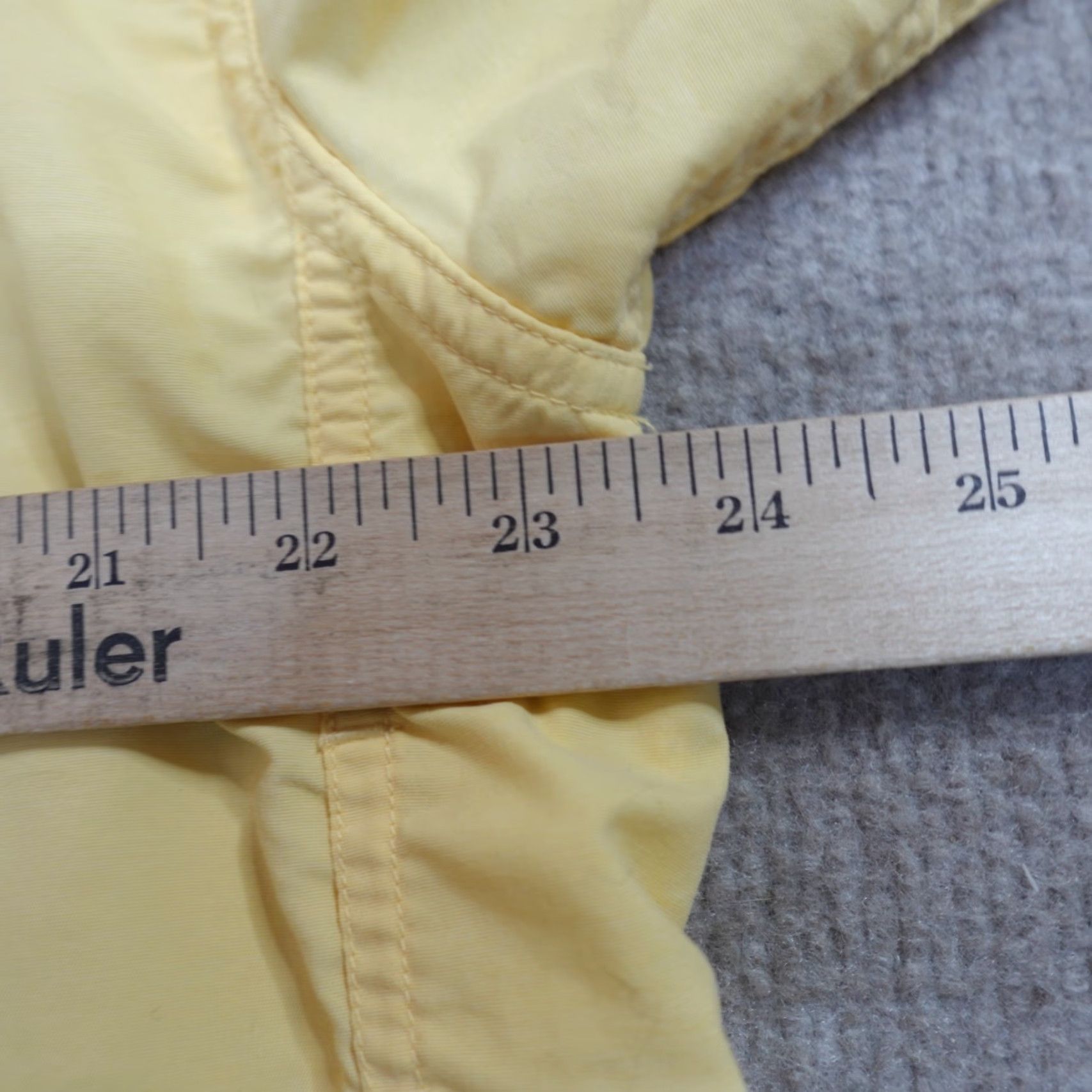 ExOfficio ExOfficio Shirt Large Yellow Solid Vented Nylon Polyester Tab Sleeves Button-Up Long Sleeve Mens L Yellow Solid Size US L / EU 52-54 / 3 - 5 Thumbnail