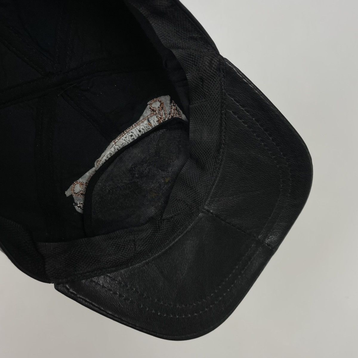 Vintage 1990's Vintage Harley Davidson USA Leather Hat Cap Eagle Size ONE SIZE - 7 Thumbnail