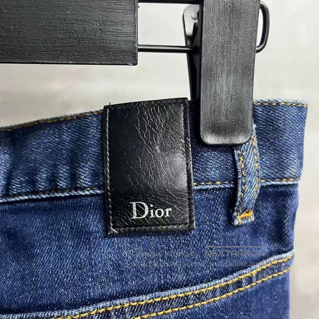 Dior blue casual straight-leg denim pants. Size US 28 / EU 44 - 5 Thumbnail