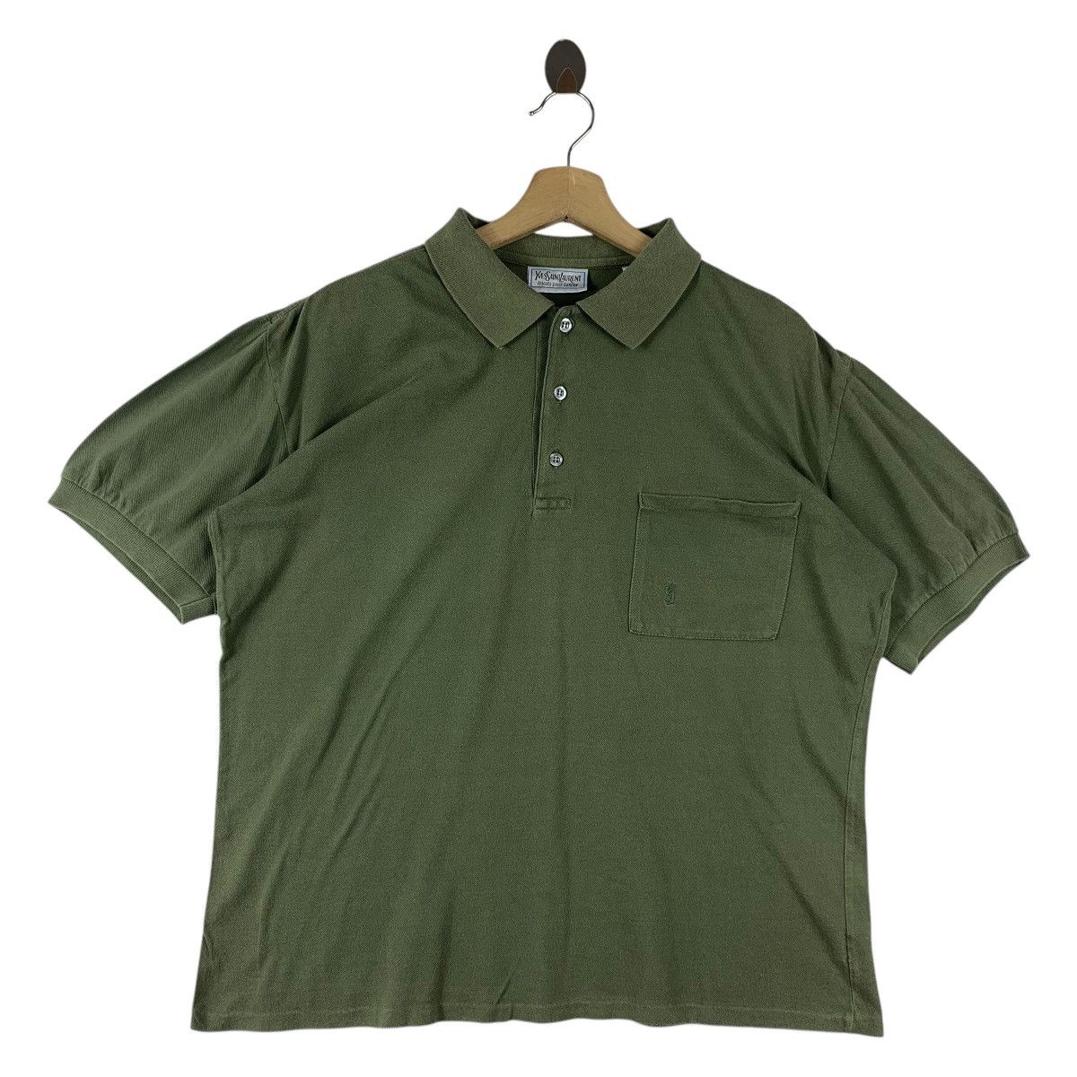 Designer × Yves Saint Laurent Vintage YVES SAINT LAURENT small logo embroidery polo tee Size US L / EU 52-54 / 3 - 1 Thumbnail