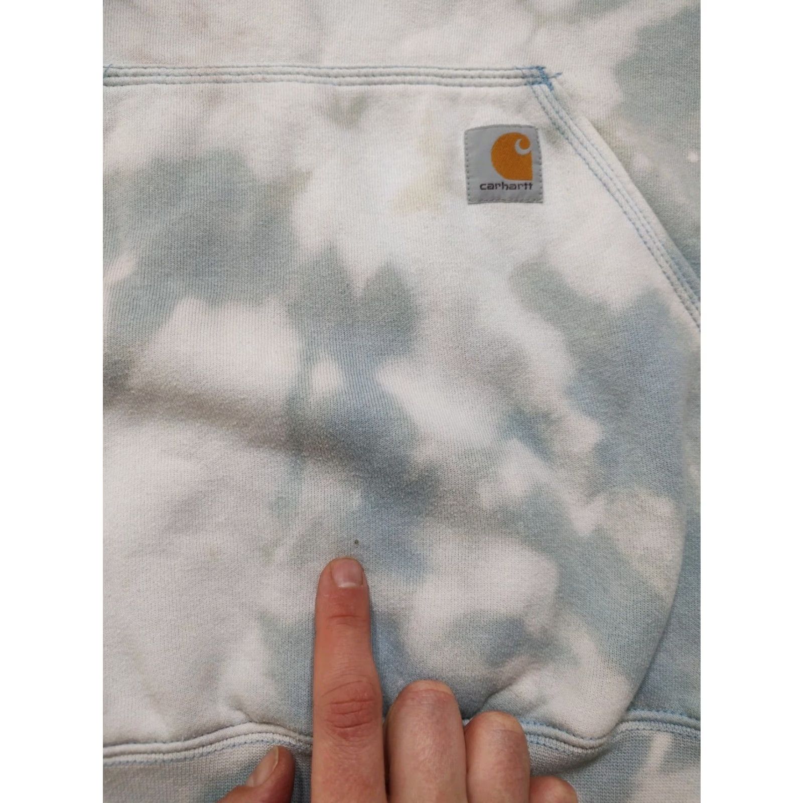 Carhartt Carhartt Hoodie Mens Small Blue Tie Dye Logo Sweatshirt Acid Wash 90s College Outdoor Pullover Size US S / EU 44-46 / 1 - 4 Thumbnail
