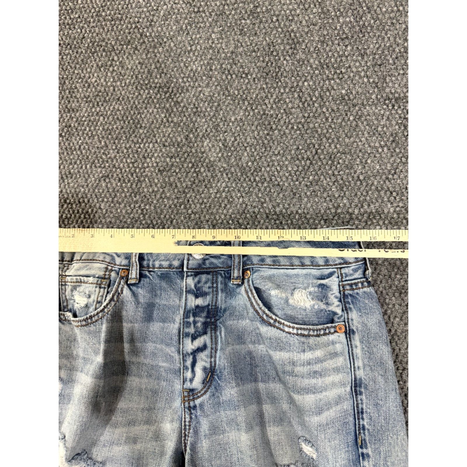 American Eagle Outfitters American Eagle Outfitters Jeans Womens 6 Distressed Blue Denim Straight 5-Pocket Pockets Stretch Regular Rise High 31 In Inseam Blue Pants Pants Mens? Size 28" / US 6 / IT 42 - 5 Thumbnail