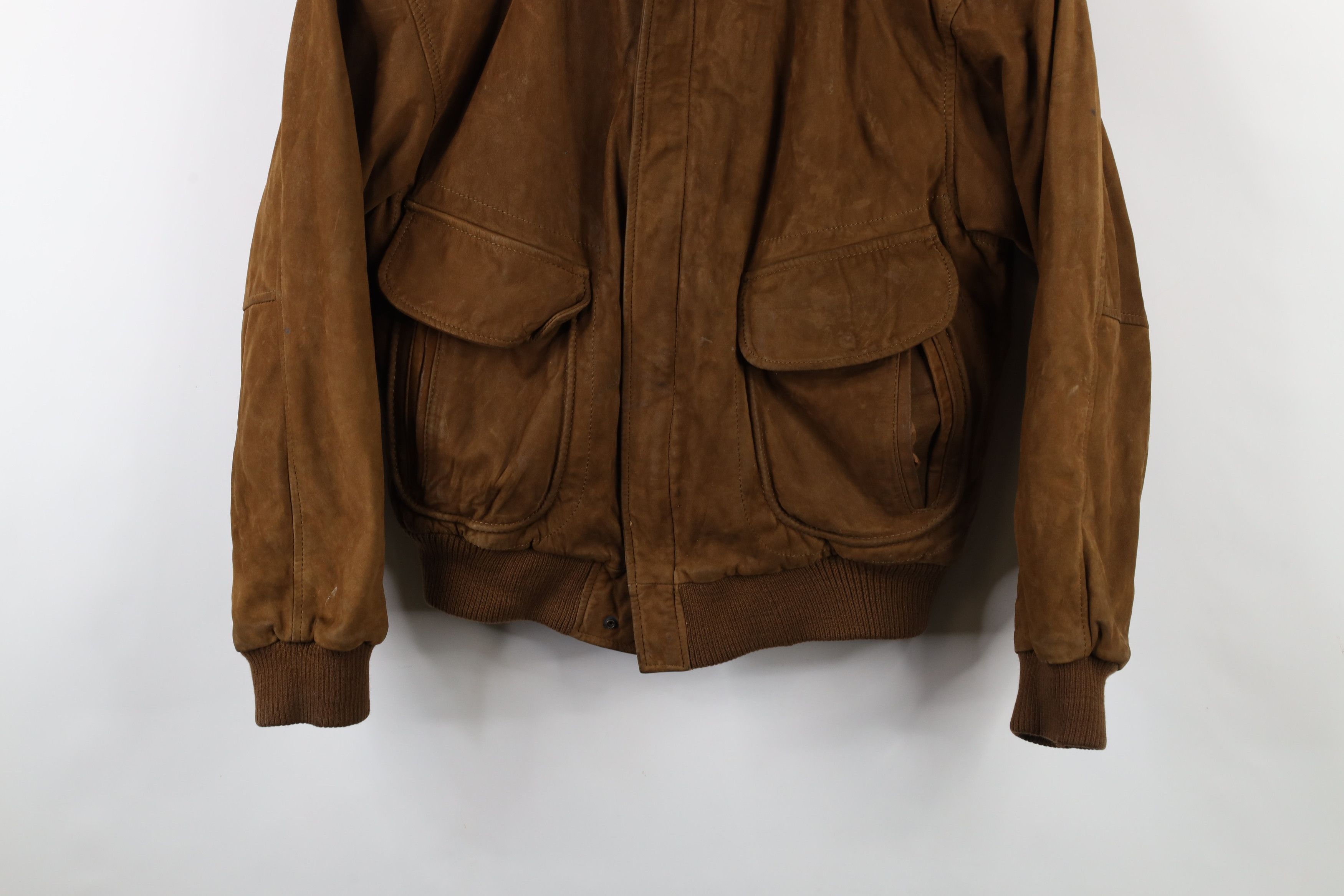 Vintage Vintage 90s Streetwear Suede Leather Flight Bomber Jacket Size US S / EU 44-46 / 1 - 3 Thumbnail