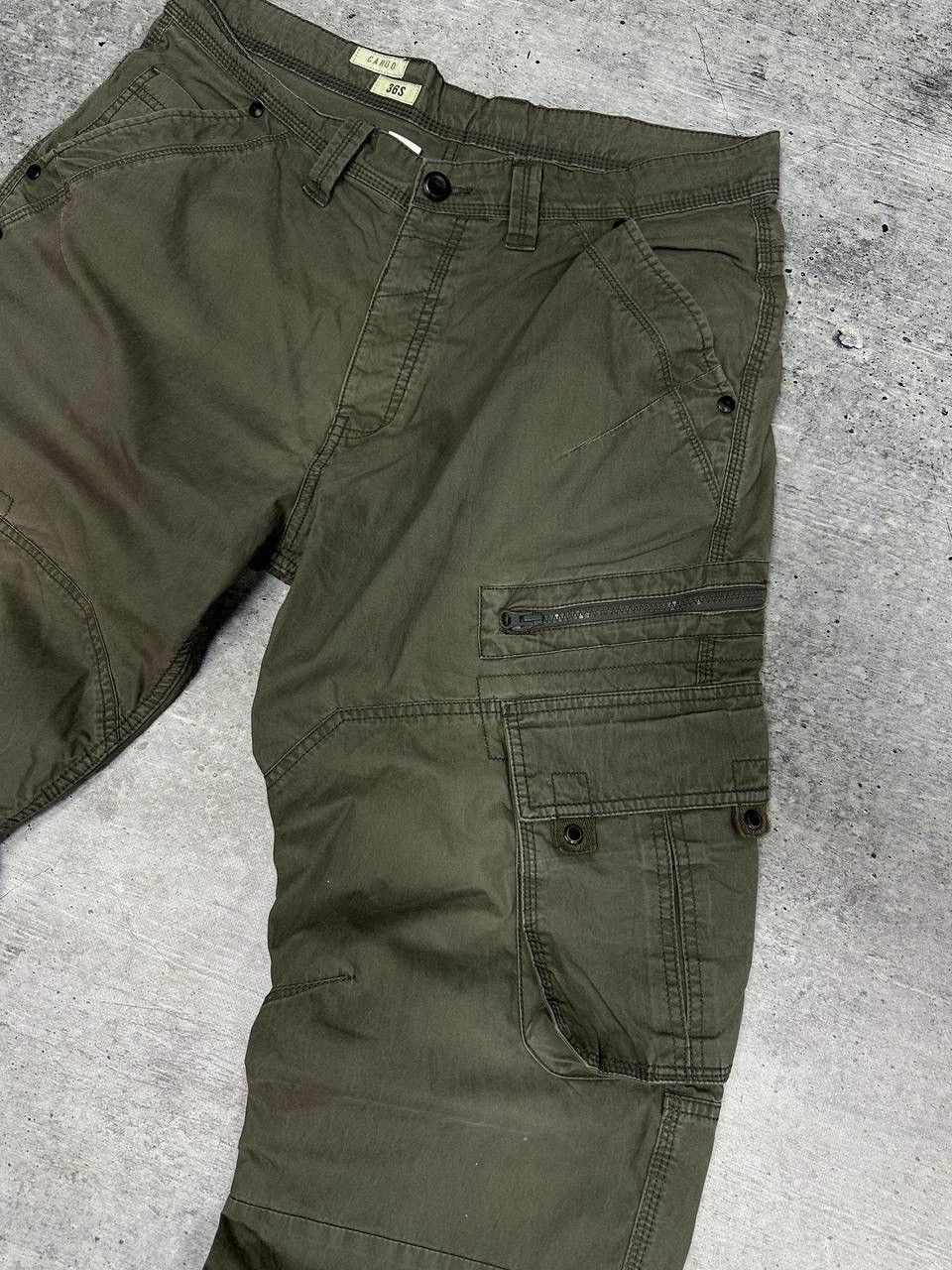 Japanese Brand × Vintage Vintage Japanese Cargo Gray Baggy Pants Size US 36 / EU 52 - 5 Thumbnail