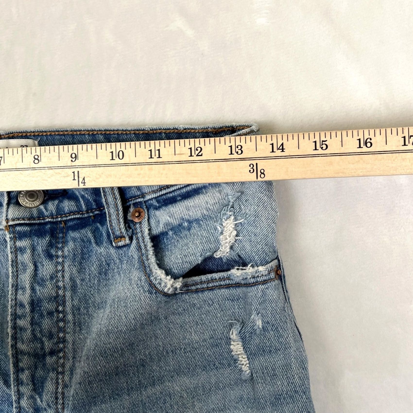 Abercrombie & Fitch VINTAGE Abercrombie & Fitch The Skinny High Rise Jeans Womens 27 4S Distressed Denim Size 27" / US 4 / IT 40 - 6 Thumbnail
