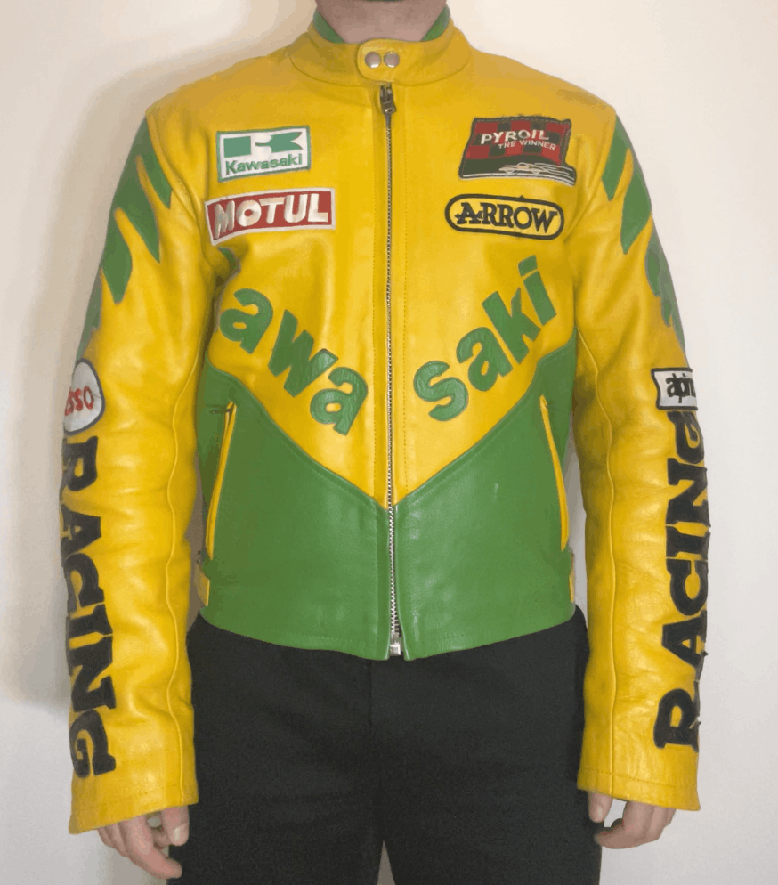 Other Vintage Kawasaki Racing Leather Moto Jacket Brazil Size US S / EU 44-46 / 1 - 7 Thumbnail
