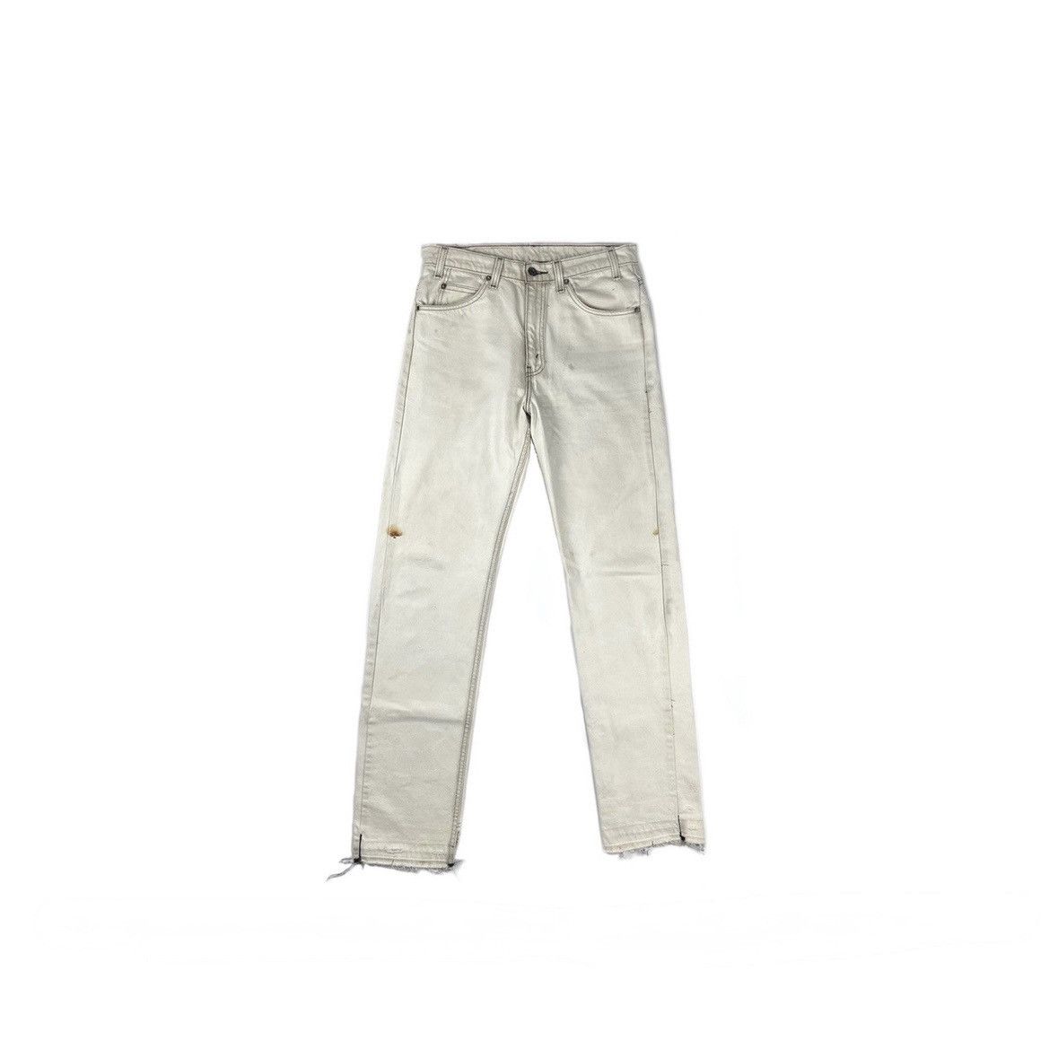 Levi's VINTAGE THRASHED LEVI'S WHITE 505 DENIM Size US 30 / EU 46 - 1 Thumbnail