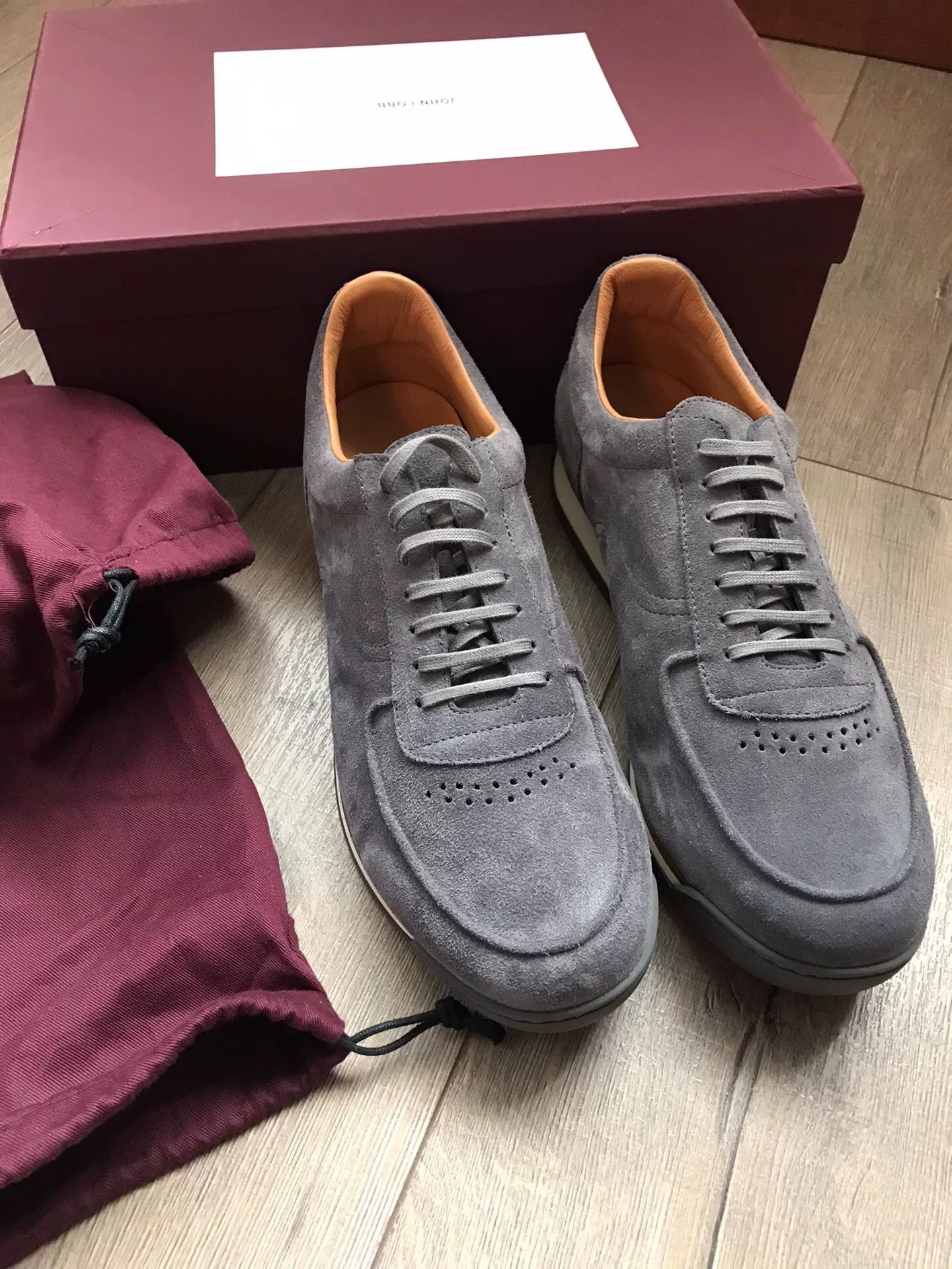 John Lobb John Lobb Gray Suede Casual Shoes Size US 10.5 / EU 43-44 - 1 Thumbnail