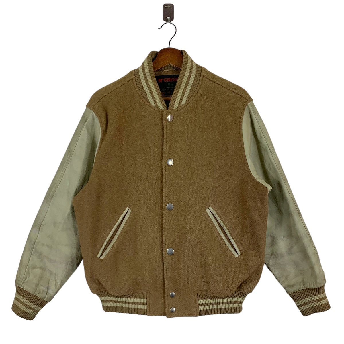 McGregor × Vintage 🔥🔥VINTAGE MCGREGOR VARSITY BOMBER LEATHER WOOL JACKET Size US L / EU 52-54 / 3 - 1 Thumbnail