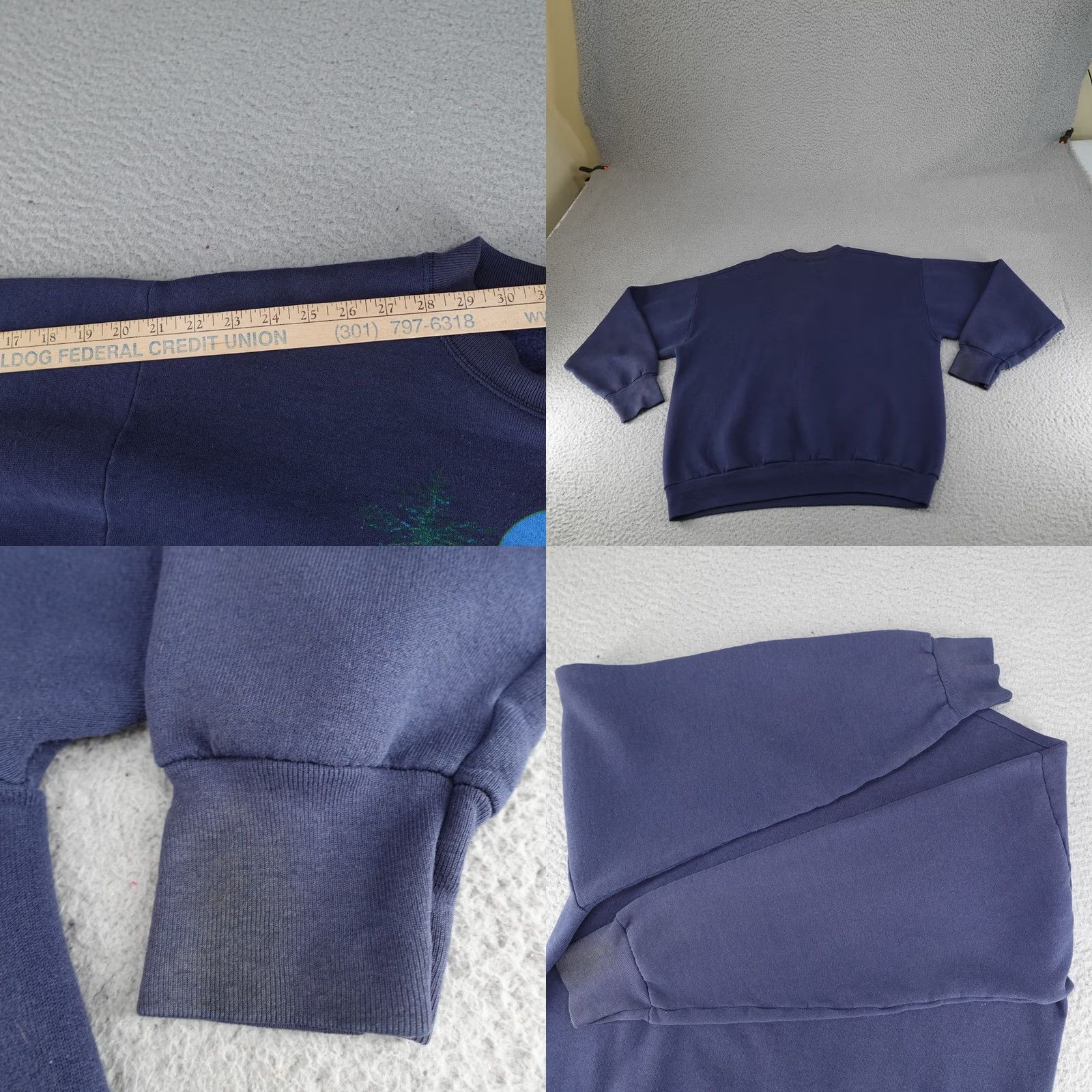 Fruit Of The Loom VINTAGE Bald Eagle Sweatshirt Mens Large Blue 90s Pullover American Woodlands Nike? Size US L / EU 52-54 / 3 - 9 Thumbnail