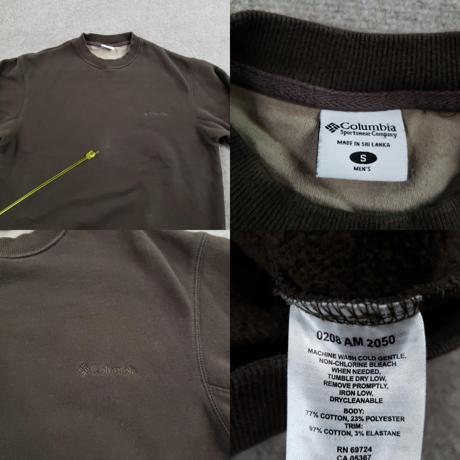 Vintage Columbia Sweatshirt Mens Small Brown Crewneck Fleece Pullover Outdoor Casual Size US S / EU 44-46 / 1 - 8 Thumbnail