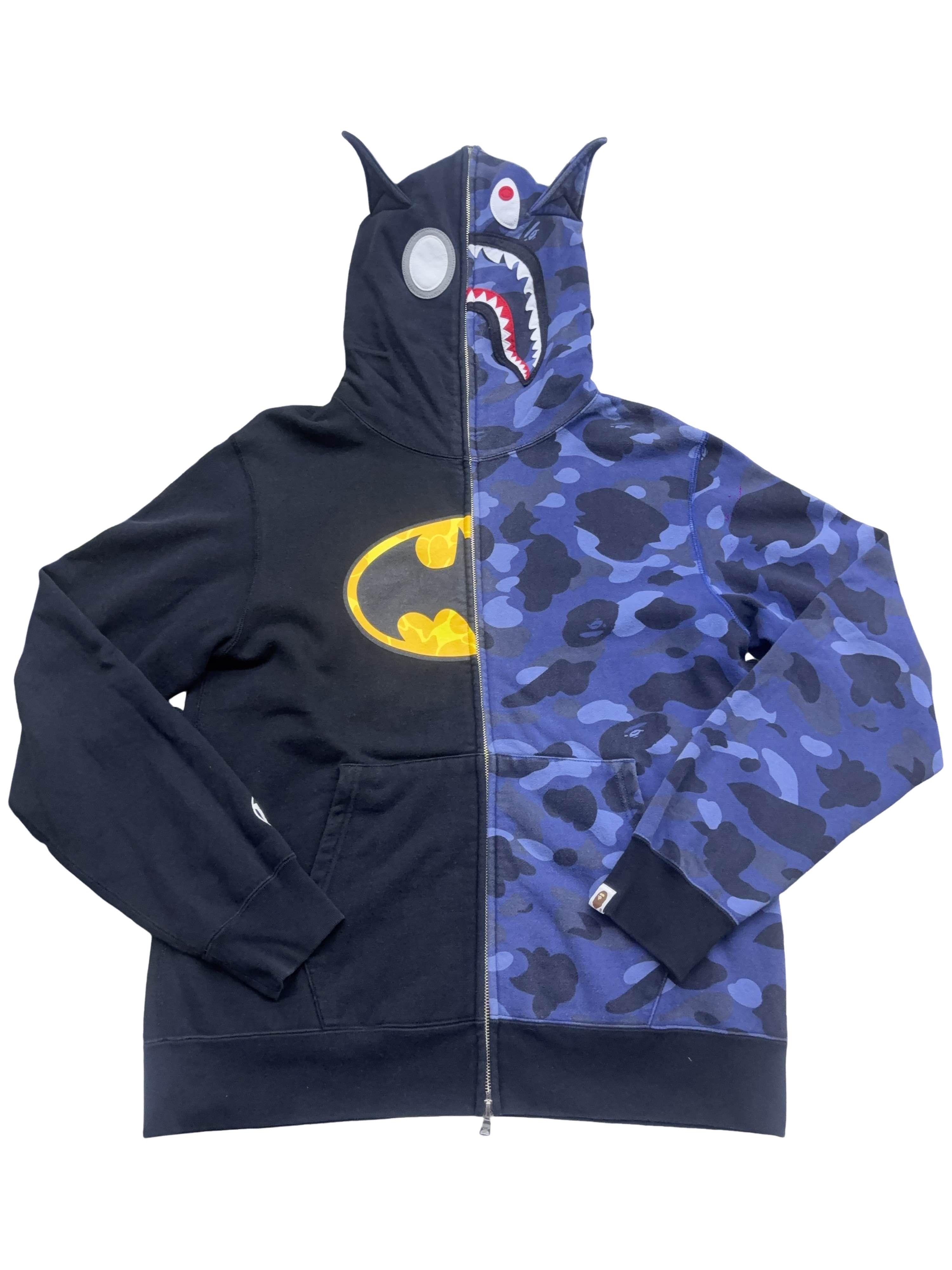 Bape FW20 BAPE x DC Batman Full Zip Hoodie Gray | Grailed