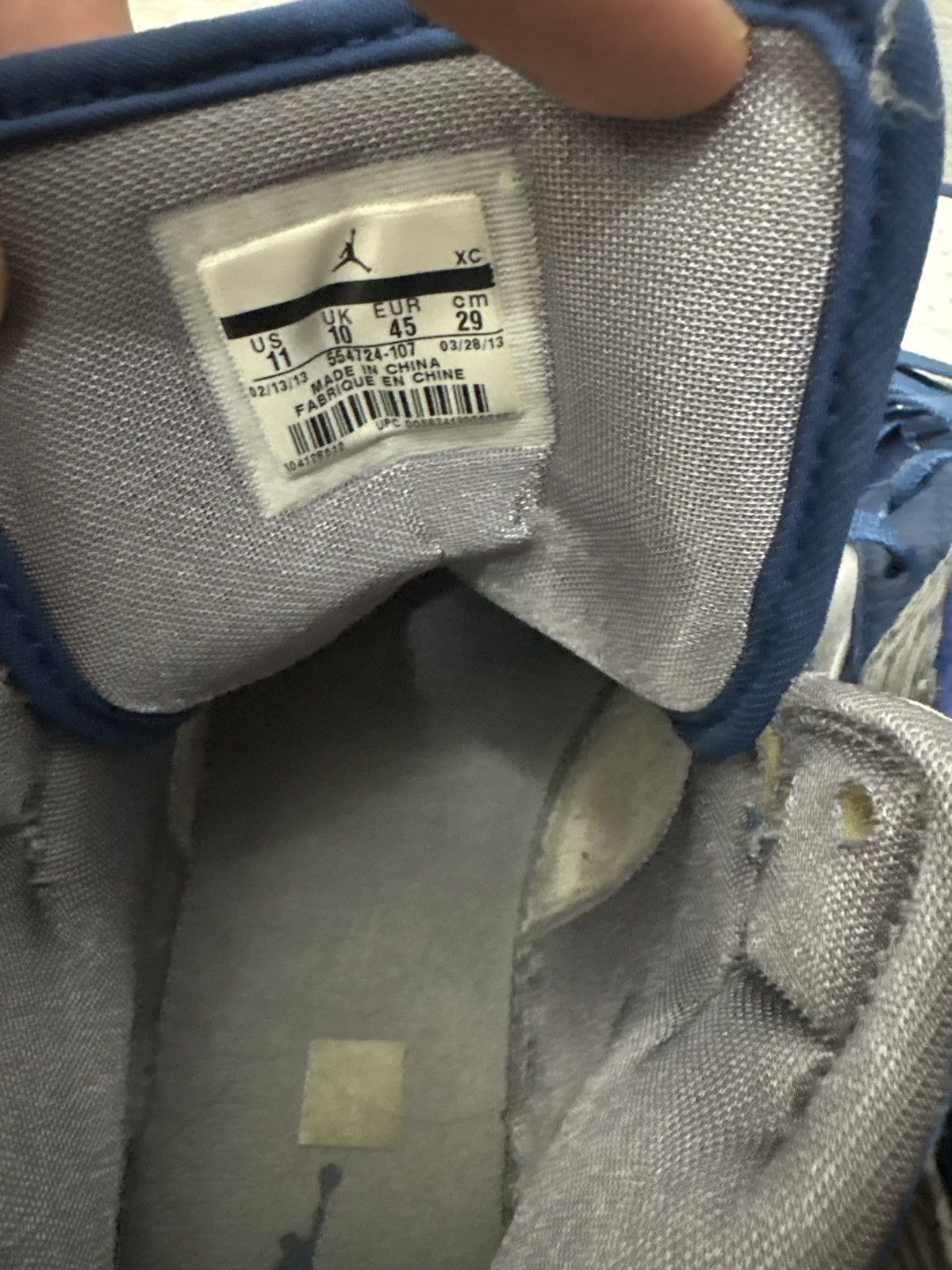 Jordan Brand Jordan 1 Retro Mid True Blue Size US 11 / EU 44 - 6 Thumbnail