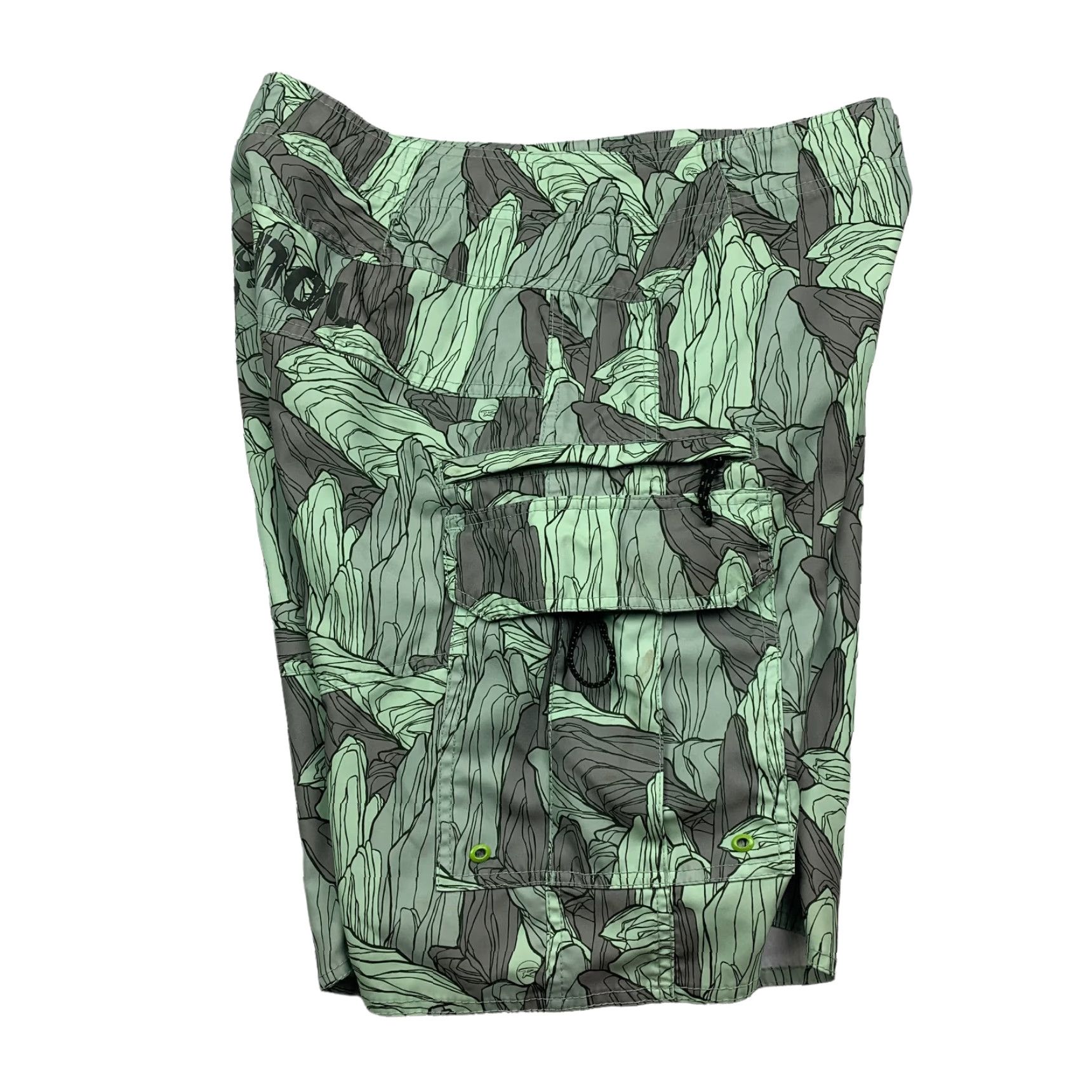 Rossignol Rossignol Shorts Men's Medium Gray/Green Flat Front Hybrid Cargo Size US 31 - 3 Thumbnail