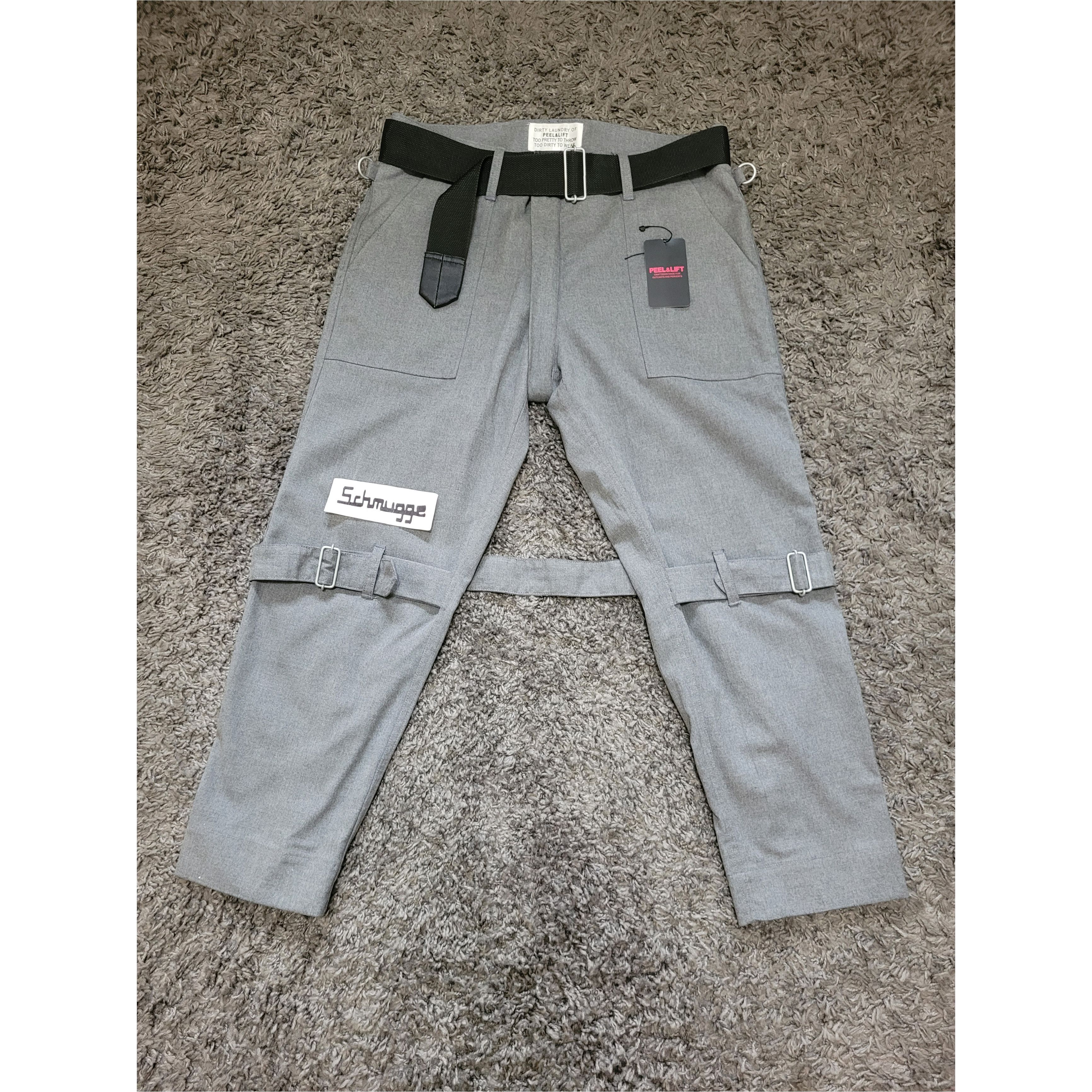 PEEL&LIFT PEEL&LIFT GRAY BONDAGE TROUSERS PANTS FRAGMENT Size US 35 - 1 Thumbnail