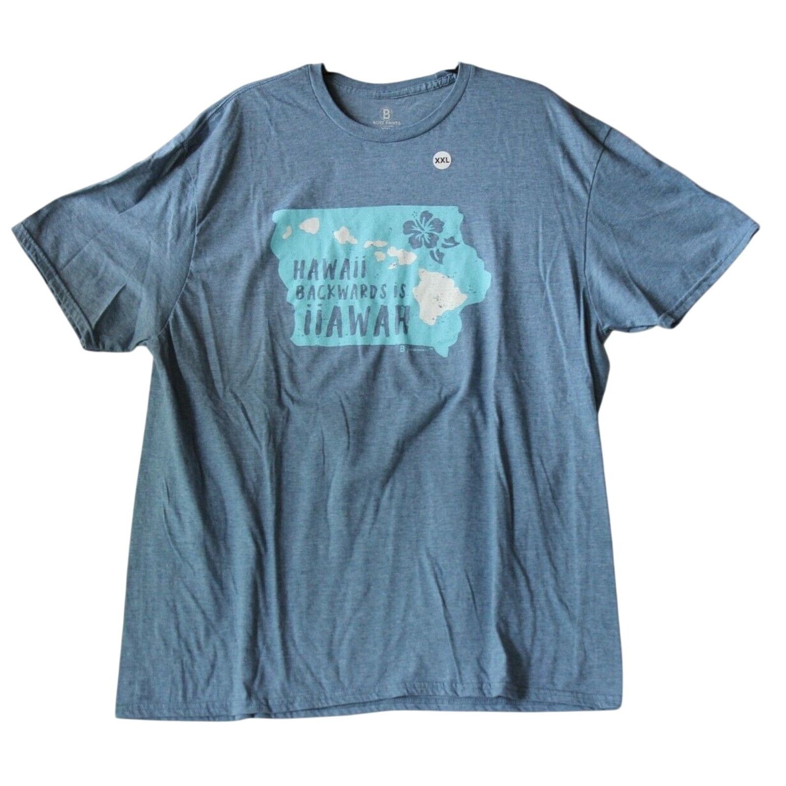 Other BOZZ PRINTS-Hawaii Backwards Is IIAWAH Ocean Blue TEE sz XXL Size US XXL / EU 58 / 5 - 1 Thumbnail