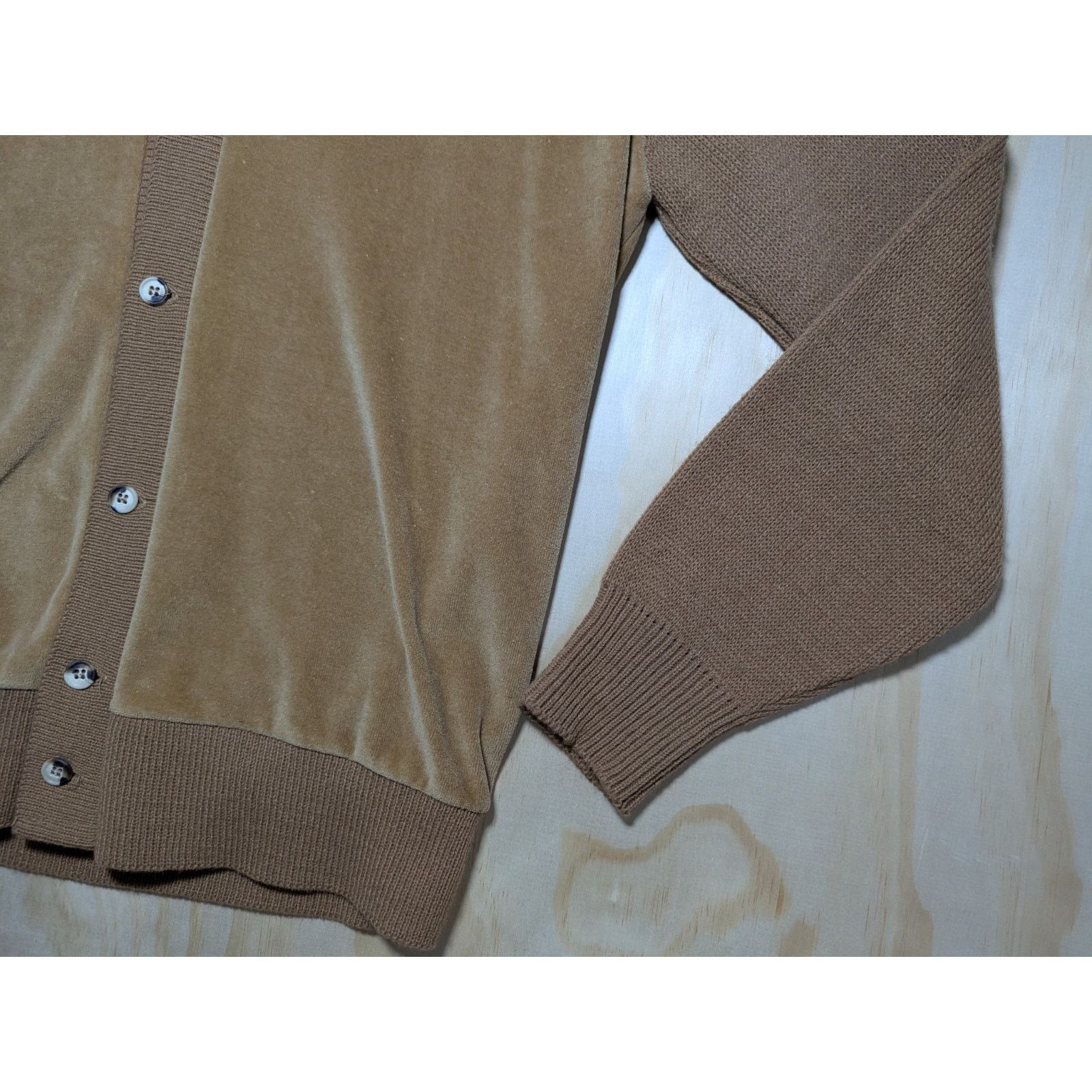 Lacoste Izod Lacoste Men's Large Vintage Velour Cardigan Sweater Size US L / EU 52-54 / 3 - 3 Thumbnail