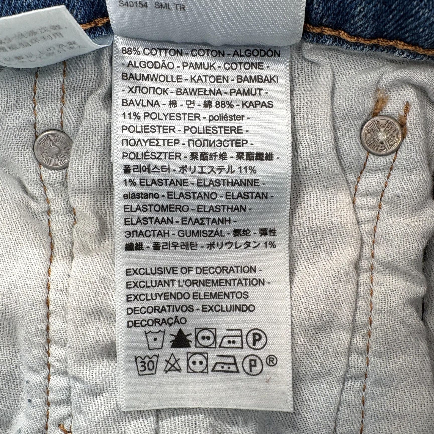 Levi's Levis 511 Jeans Mens 29x32 Blue Medium Wash Slim Straight Stretch Denim Casual Size US 29 - 5 Thumbnail