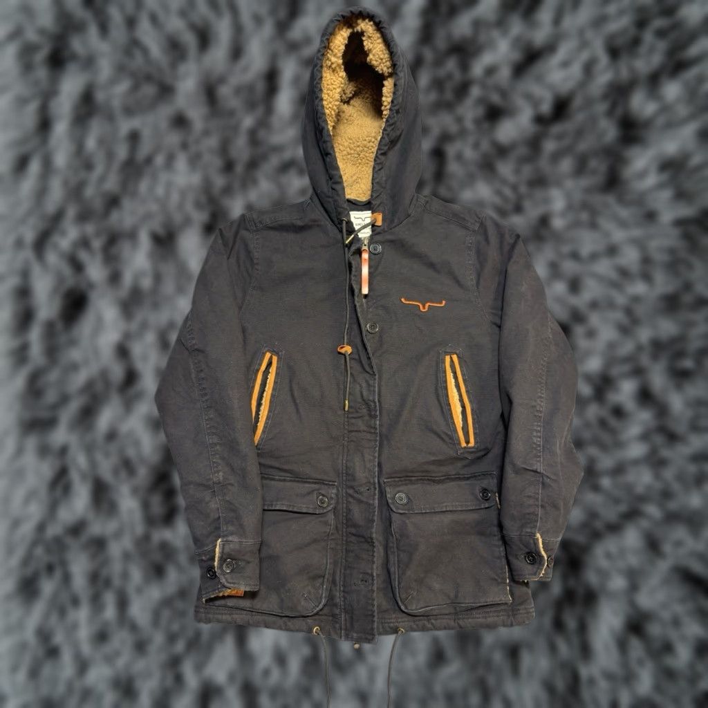 Vintage Kimes Ranch AWA Jacket Women M Canvas Anorak Sherpa Lined Black Western Coat Size M / US 6-8 / IT 42-44 - 1 Thumbnail