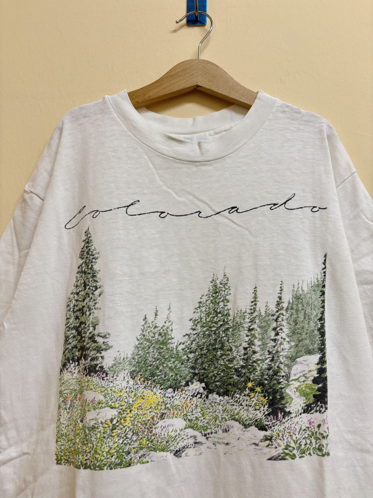 Vintage Vintage 80s Flower Painting Graphic Art Tee Size US L / EU 52-54 / 3 - 2 Thumbnail