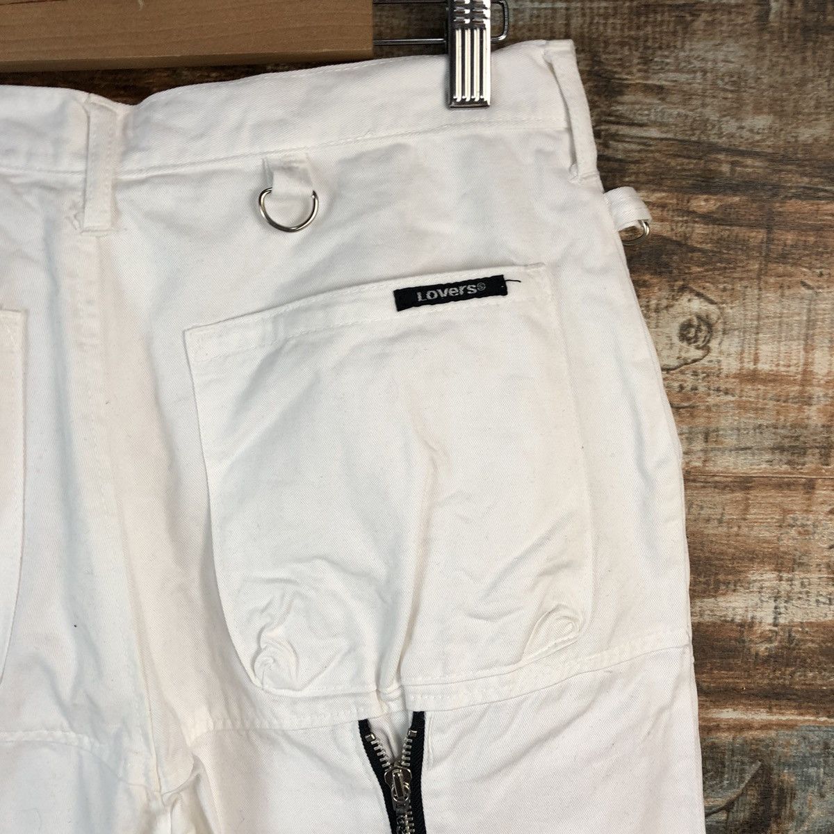 Japanese Brand D Super Lover Distressed ripped punk cargo Pants #A2485 Size US 28 / EU 44 - 5 Thumbnail