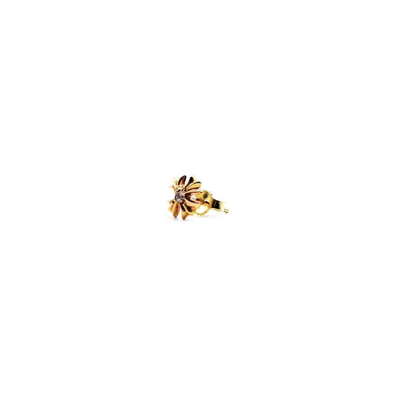 Chrome Hearts Chrome Hearts 22K Gold Diamond Plus Earring Stud Size ONE SIZE - 2 Thumbnail