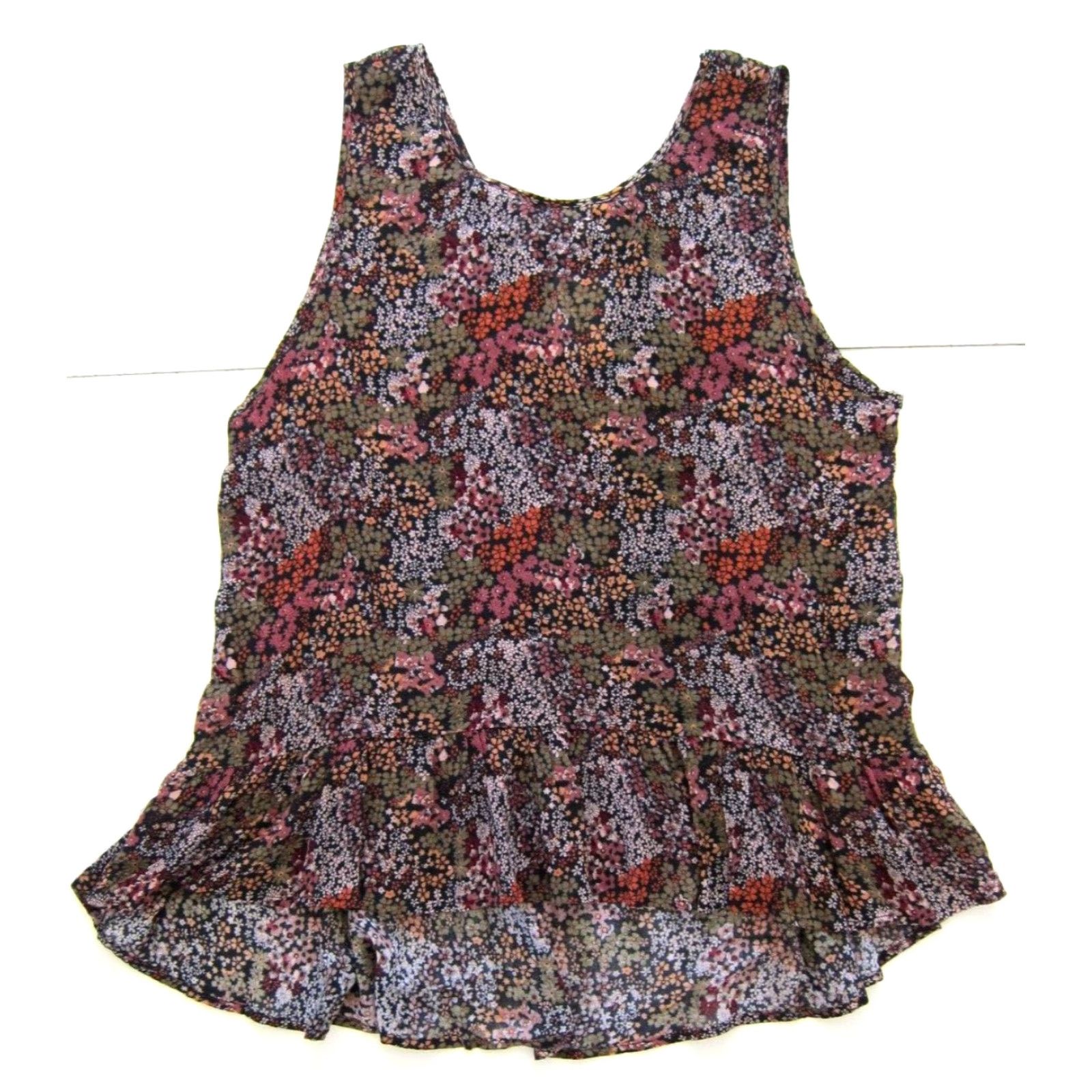 Vintage Elodie Blouse Tank Top NWT 100% Rayon Floral Sleeveless Pink Large Womens Size L / US 10 / IT 46 - 2 Thumbnail