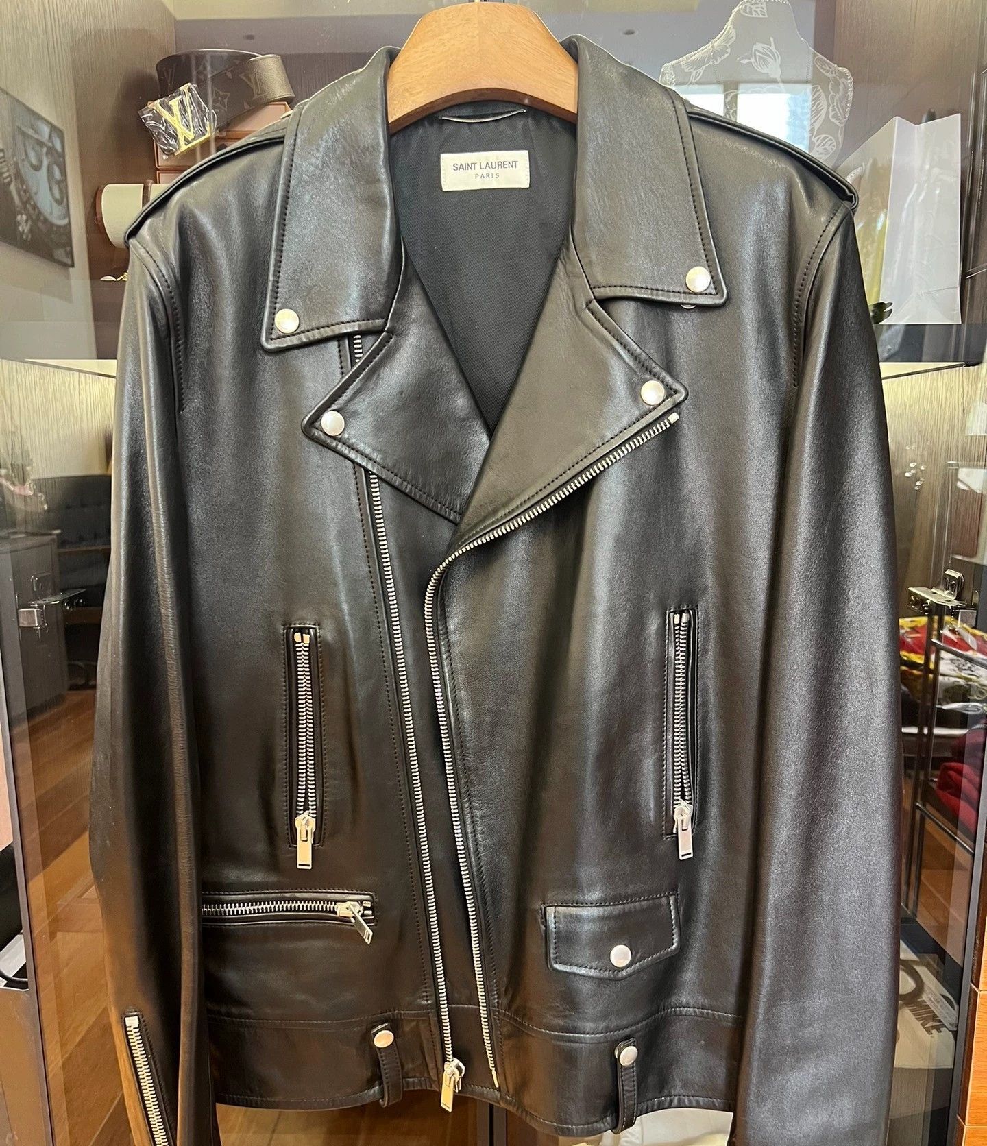 Saint Laurent Paris Saint Laurent L01 Leather Biker Jacket Size US L / EU 52-54 / 3 - 1 Thumbnail