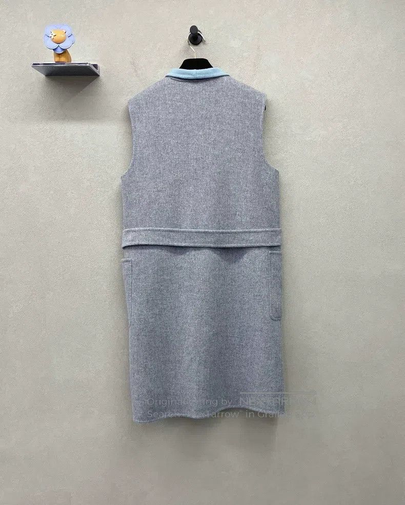 Max Mara Max Mara Gray Long Vest Size S / US 4 / IT 40 - 3 Thumbnail