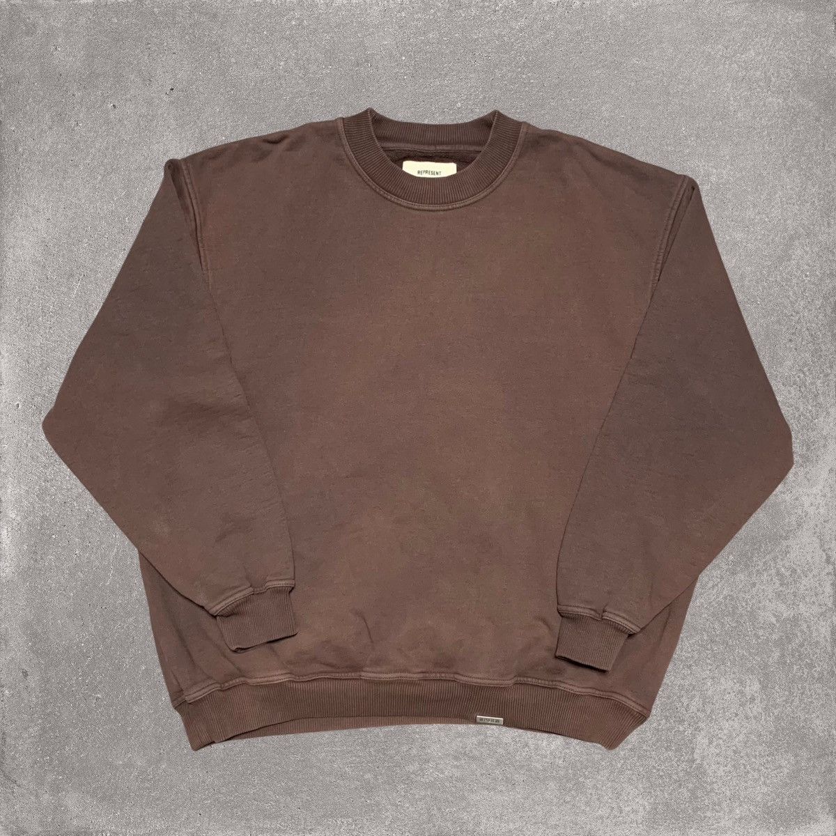 image of Represent Clo Represent Large Blanks Vintage Brown Sweater Sweatshirt, Men's