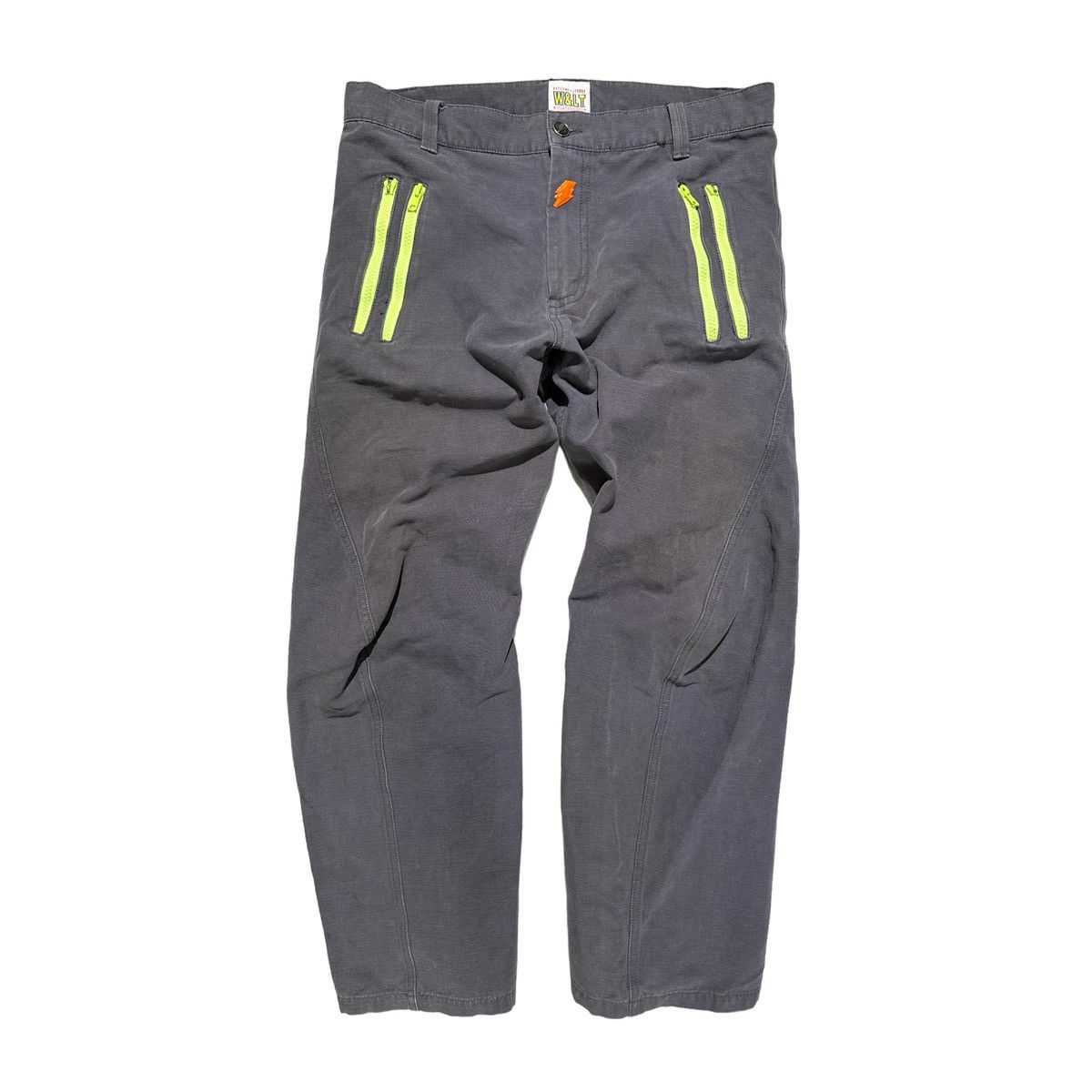 W&LT × Walter Van Beirendonck Archive neon zippered bolt cargo pant Size US 32 / EU 48 - 1 Thumbnail