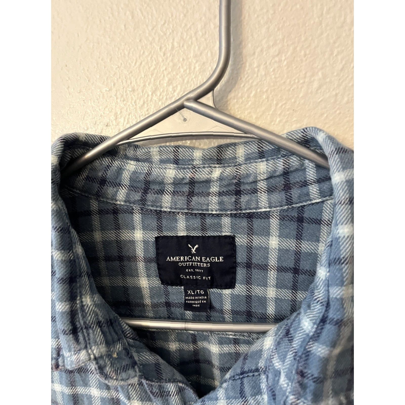 American Eagle Outfitters American Eagle Mens Flannel Shirt Multicolor Plaid Cotton Size XL Classic Fit Shirt Mens XL Blue Plaid Autumn Winter Outdoor 90s (not applicable) Size US XL / EU 56 / 4 - 2 Thumbnail