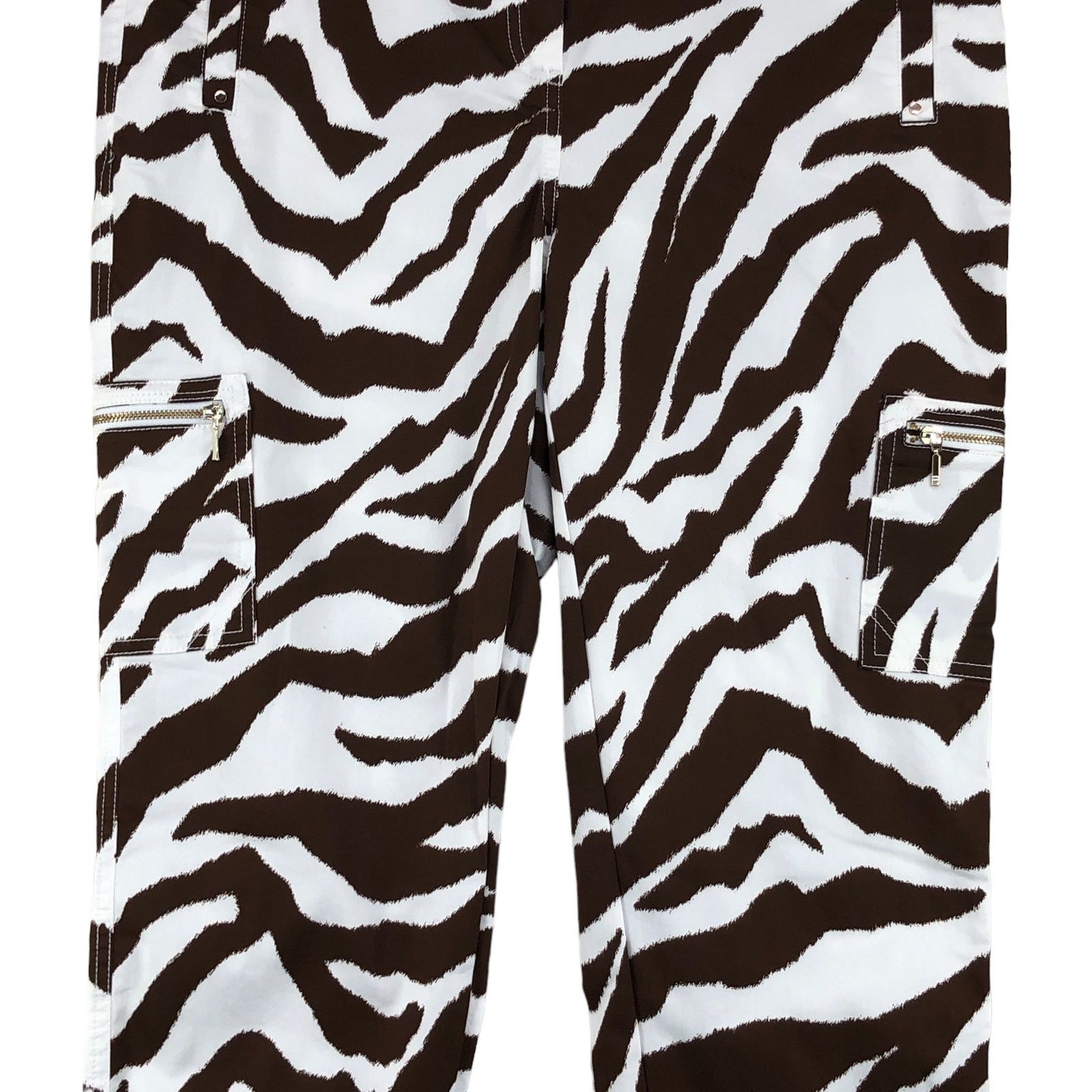 Chicos Chicos Sz 1.5 US 10 M Utility Crop Pants Stretch Zebra NEW Size 34" / US 12 / IT 48 - 3 Thumbnail