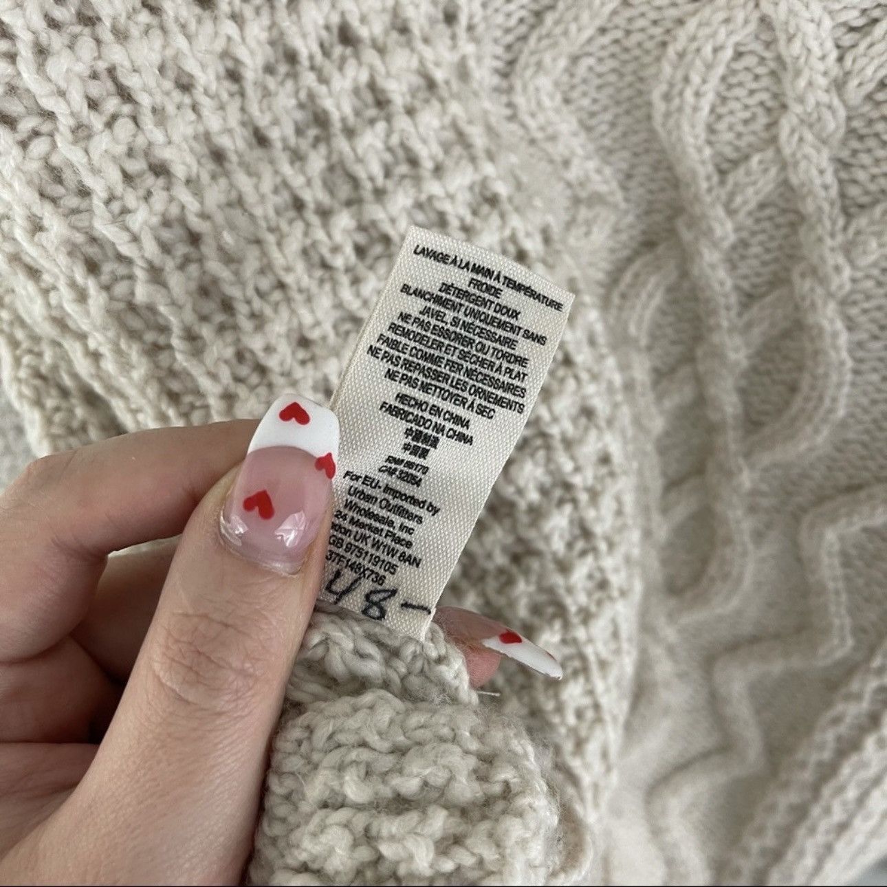 Free People FREE PEOPLE Ivory Creme Aurora Jewel Knit Sweater Size S / US 4 / IT 40 - 11 Thumbnail