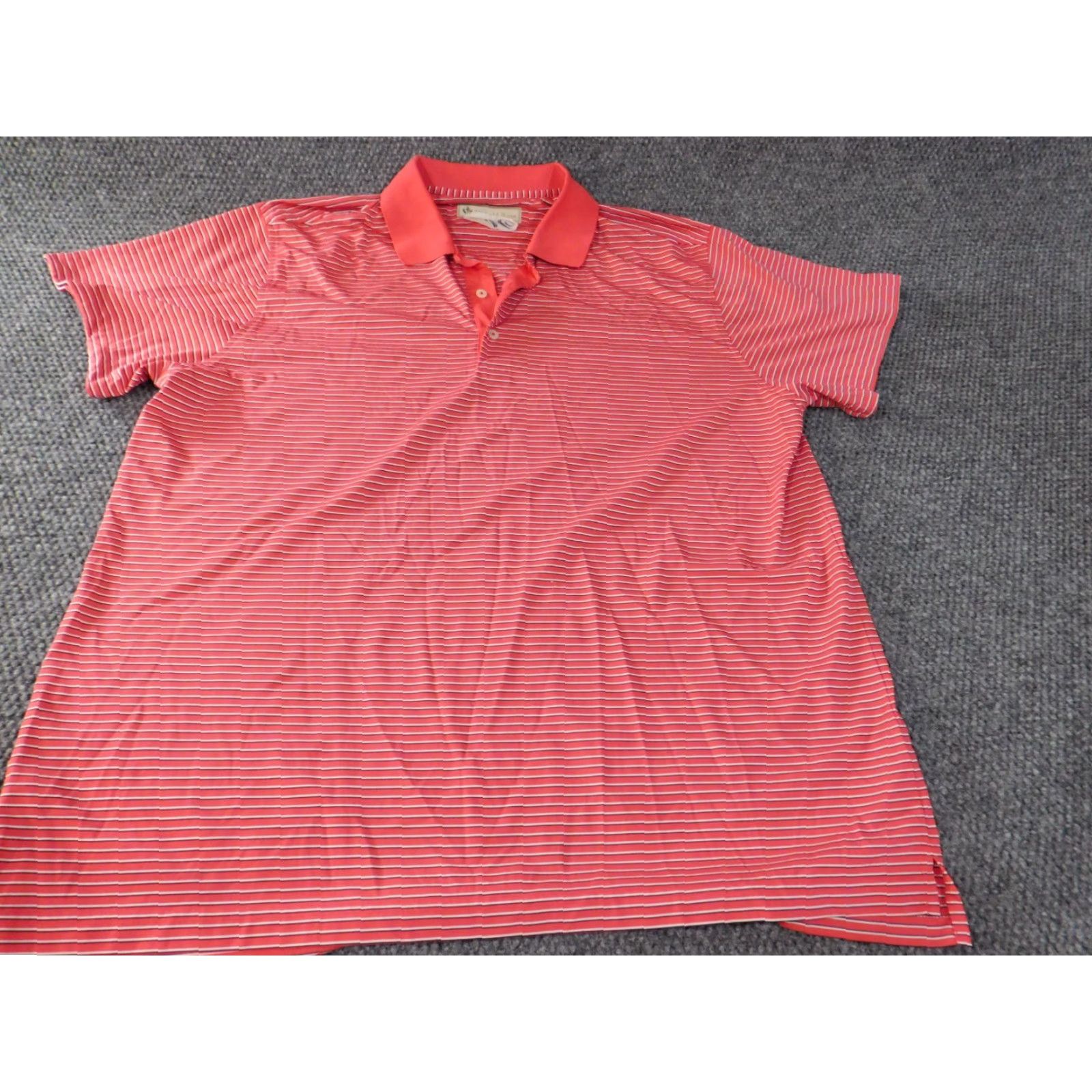 Vintage Donald Ross Polo 2XL Mens Red Striped Knit Short Sleeve Golf Performance Stretch Shirt Size US XXL / EU 58 / 5 - 3 Thumbnail