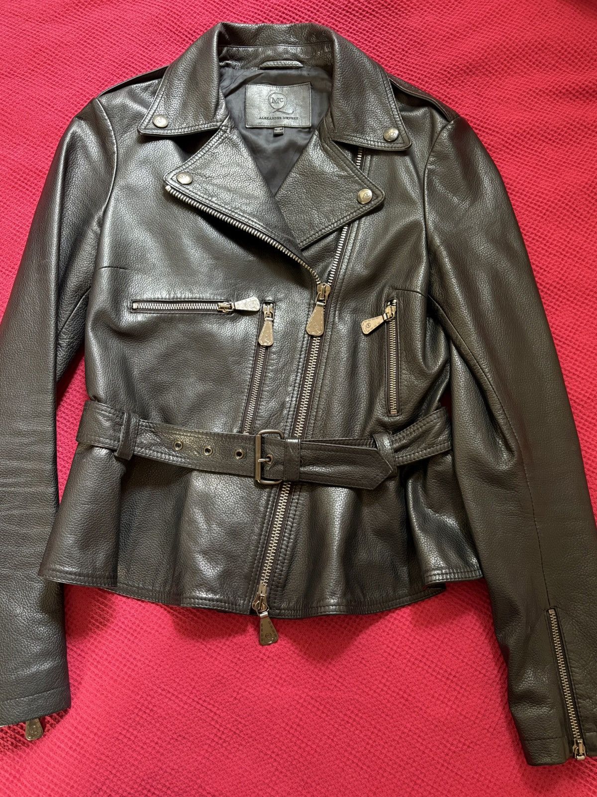 Alexander McQueen Rare Alexander McQueen Leather Biker Jacket Size M / US 6-8 / IT 42-44 - 11 Thumbnail