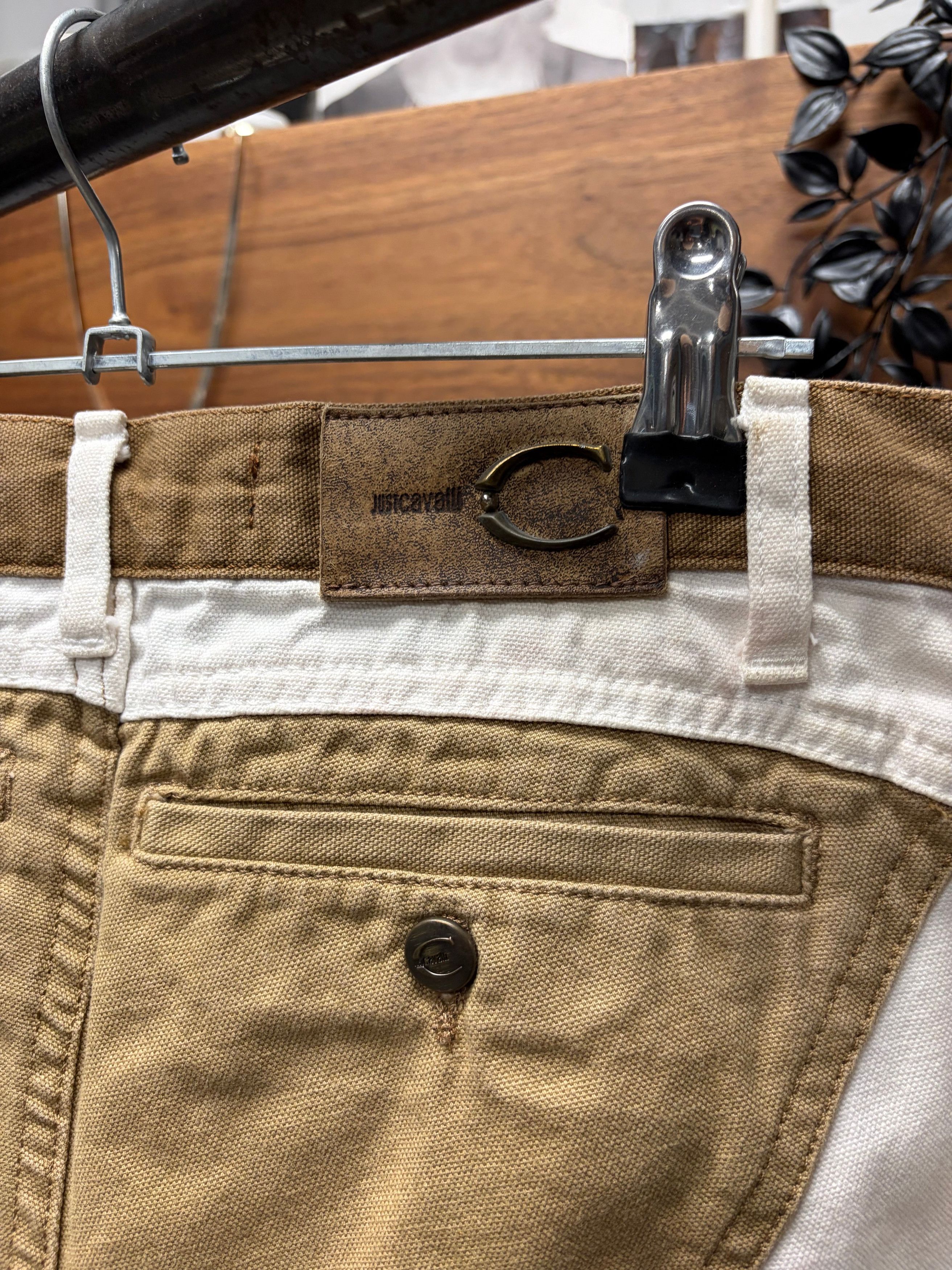 Roberto Cavalli SS2004 Roberto Cavalli Panelled Brown/White Skinny Denim Size 30" / US 8 / IT 44 - 5 Thumbnail