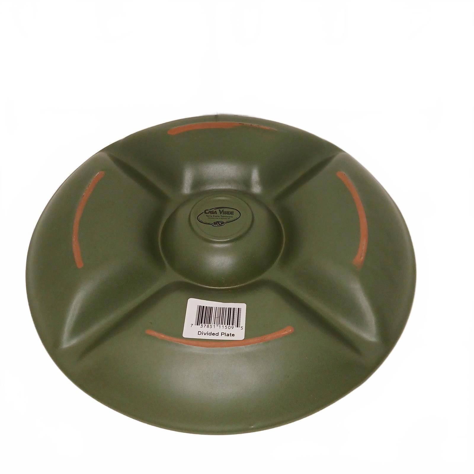 Designer Casa Verde Divided Plate Green Terra Cotta Size ONE SIZE - 3 Thumbnail