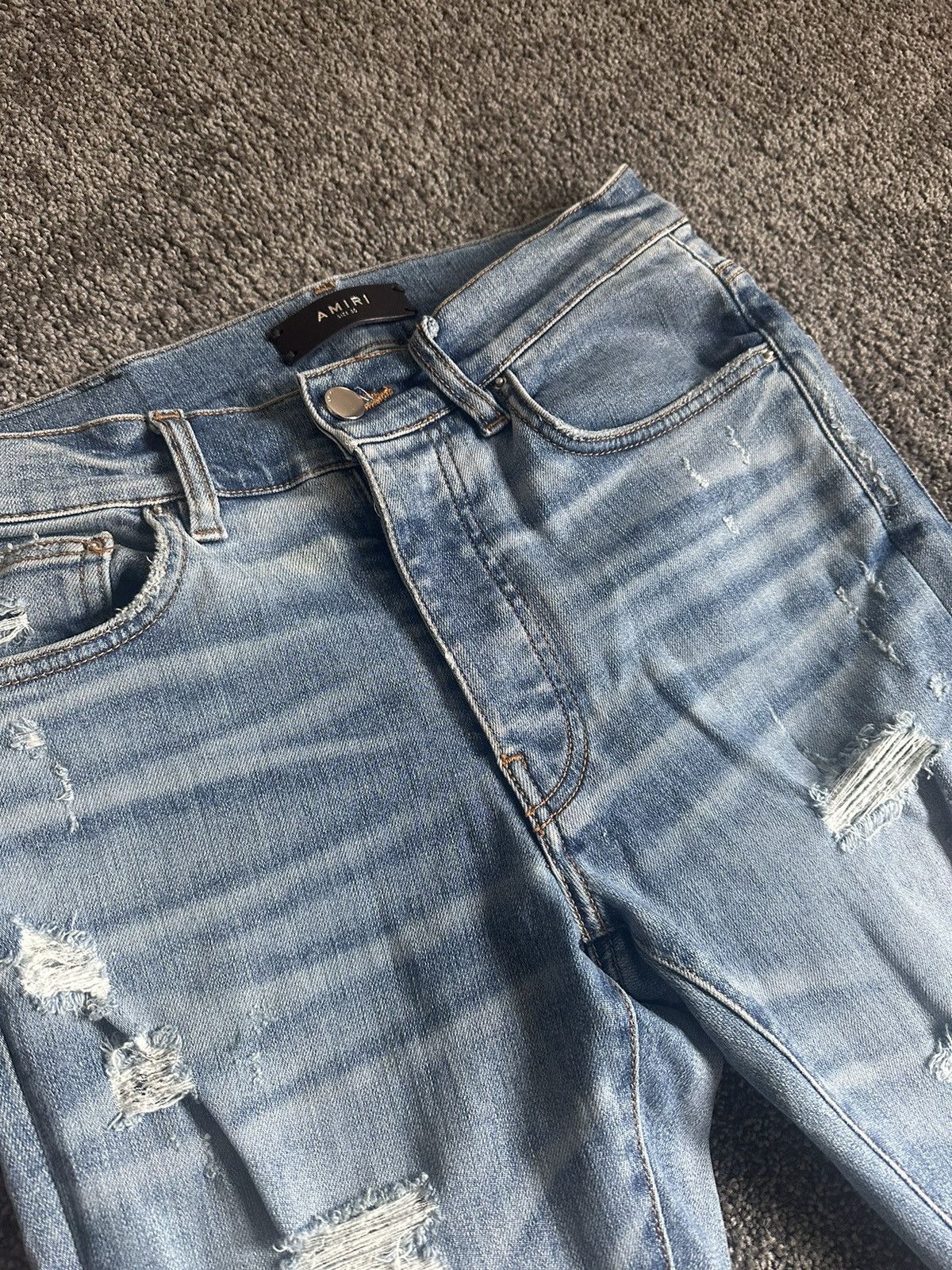 Amiri Amiri Blue Ripped Jeans Size US 30 / EU 46 - 5 Thumbnail