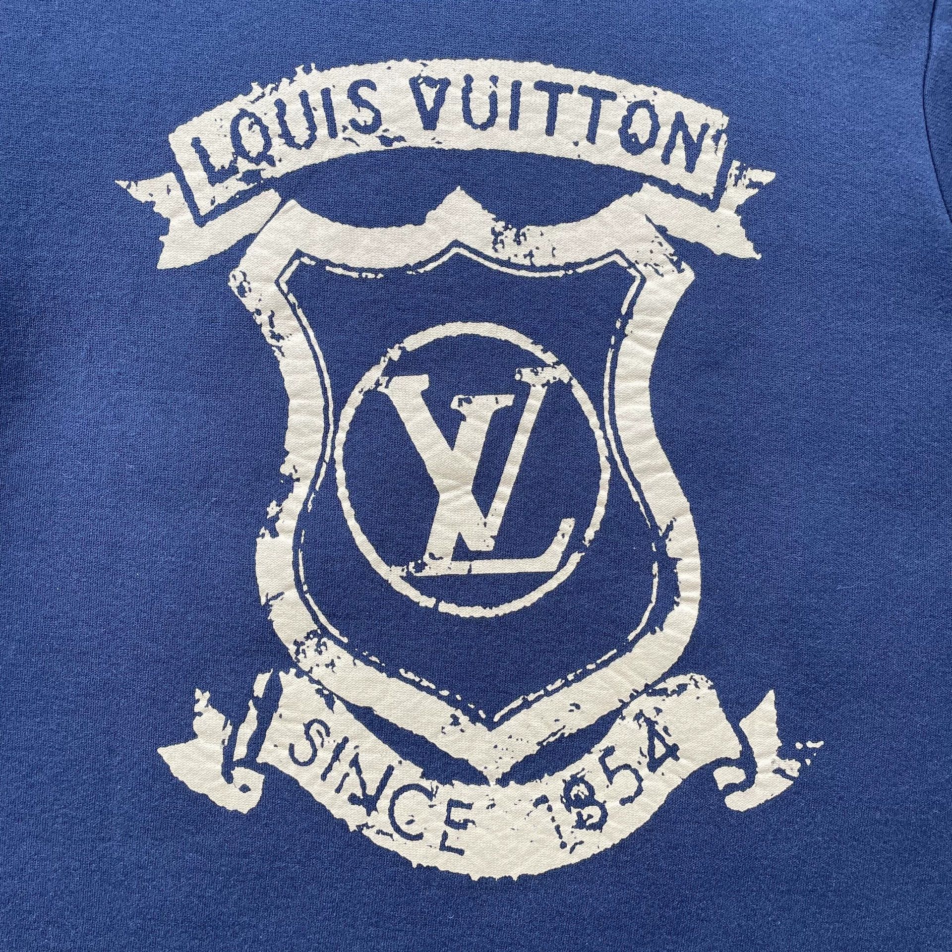 Louis Vuitton LV 99 New Turtleneck Logo Print Short Sleeve Blue XS Dress Size XS / US 0-2 / IT 36-38 - 3 Thumbnail
