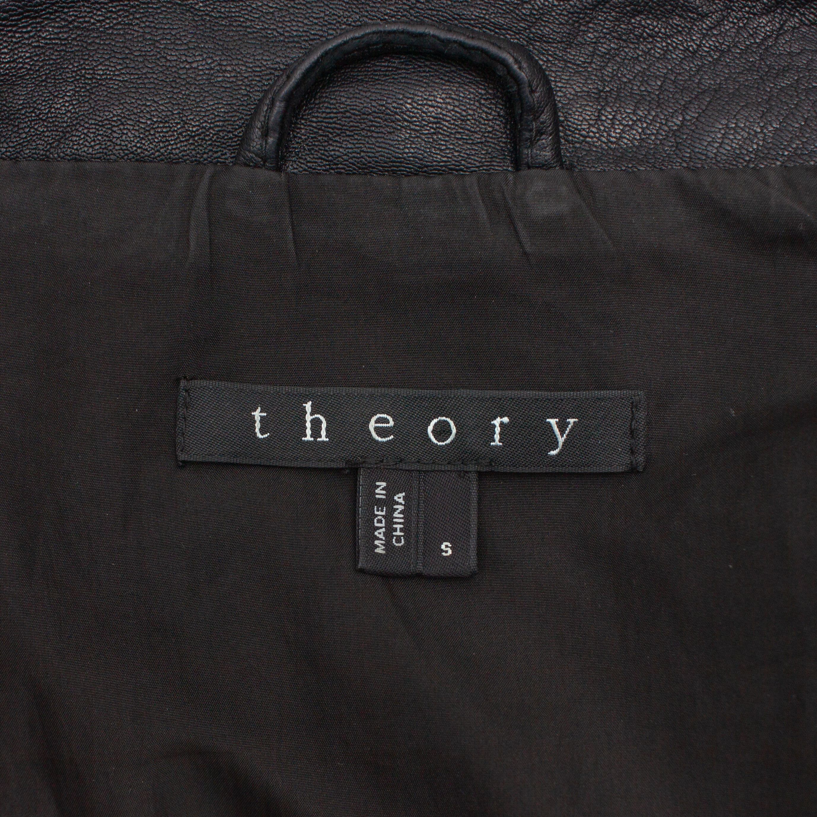 Theory 995$ Theory Morvek Sheep Leather Zip Jacket Black Size : S Size US S / EU 44-46 / 1 - 7 Thumbnail