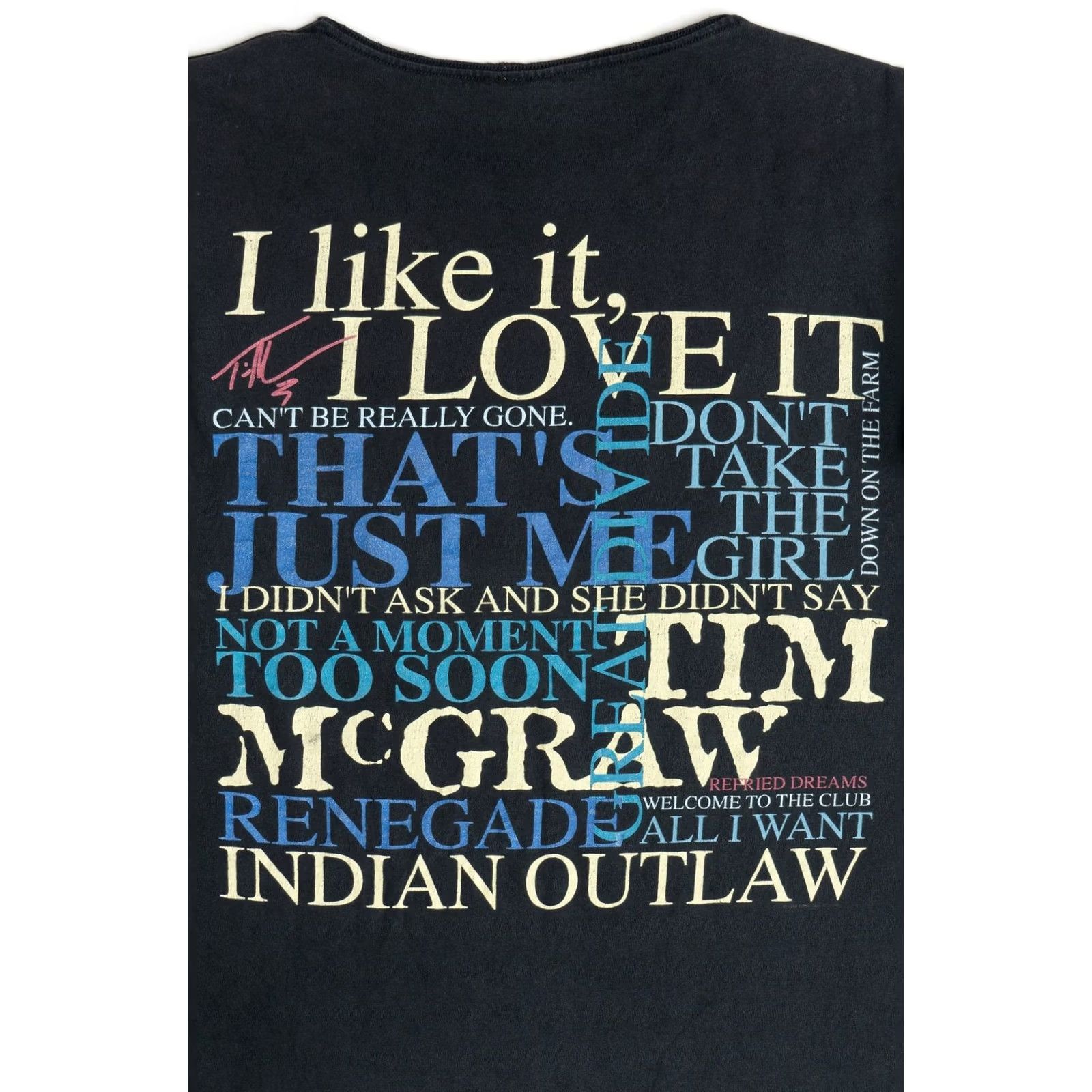 Vintage VINTAGE Tim McGraw All I Want Tour T-Shirt Distressed 1995 1990s Black Unisex Adult Large Short Sleeve shirts Size US L / EU 52-54 / 3 - 4 Thumbnail