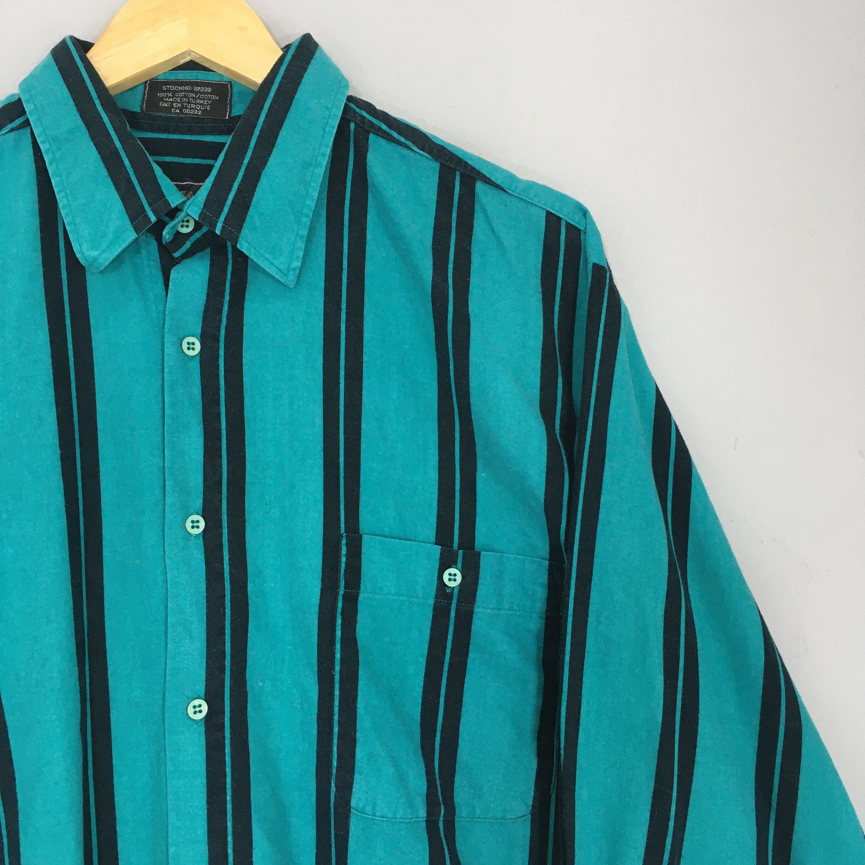 Sears × Vintage Vintage Sears Pour Homme Vertical Stripes Flannel XLarge Size US XL / EU 56 / 4 - 2 Thumbnail