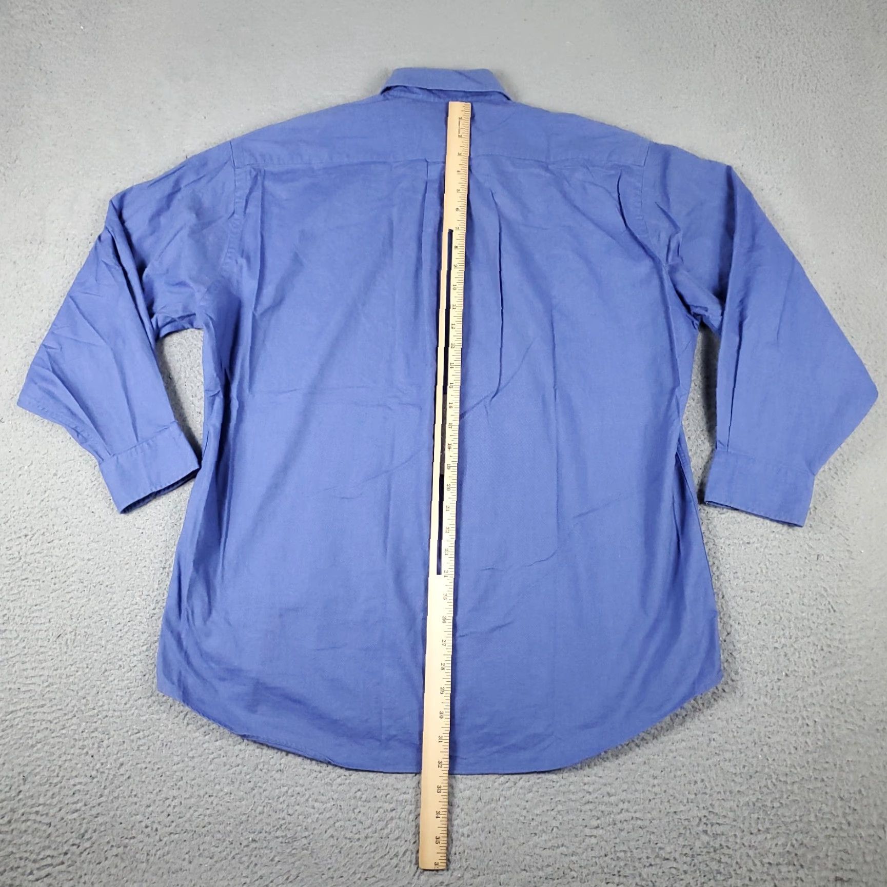 Tommy Hilfiger Tommy Hilfiger Shirt Mens 16 Blue Dress Shirt Long Sleeve Button Up Collar 100% Cotton Classic American Preppy 90s? Size 42R - 5 Thumbnail