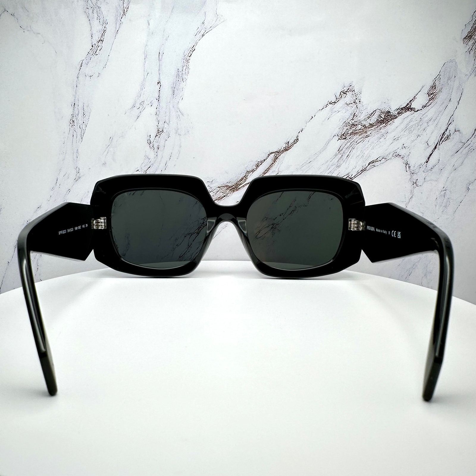 Prada New PRADA Sunglasses Black Silver Symbole Logo Oversized Size ONE SIZE - 19 Thumbnail
