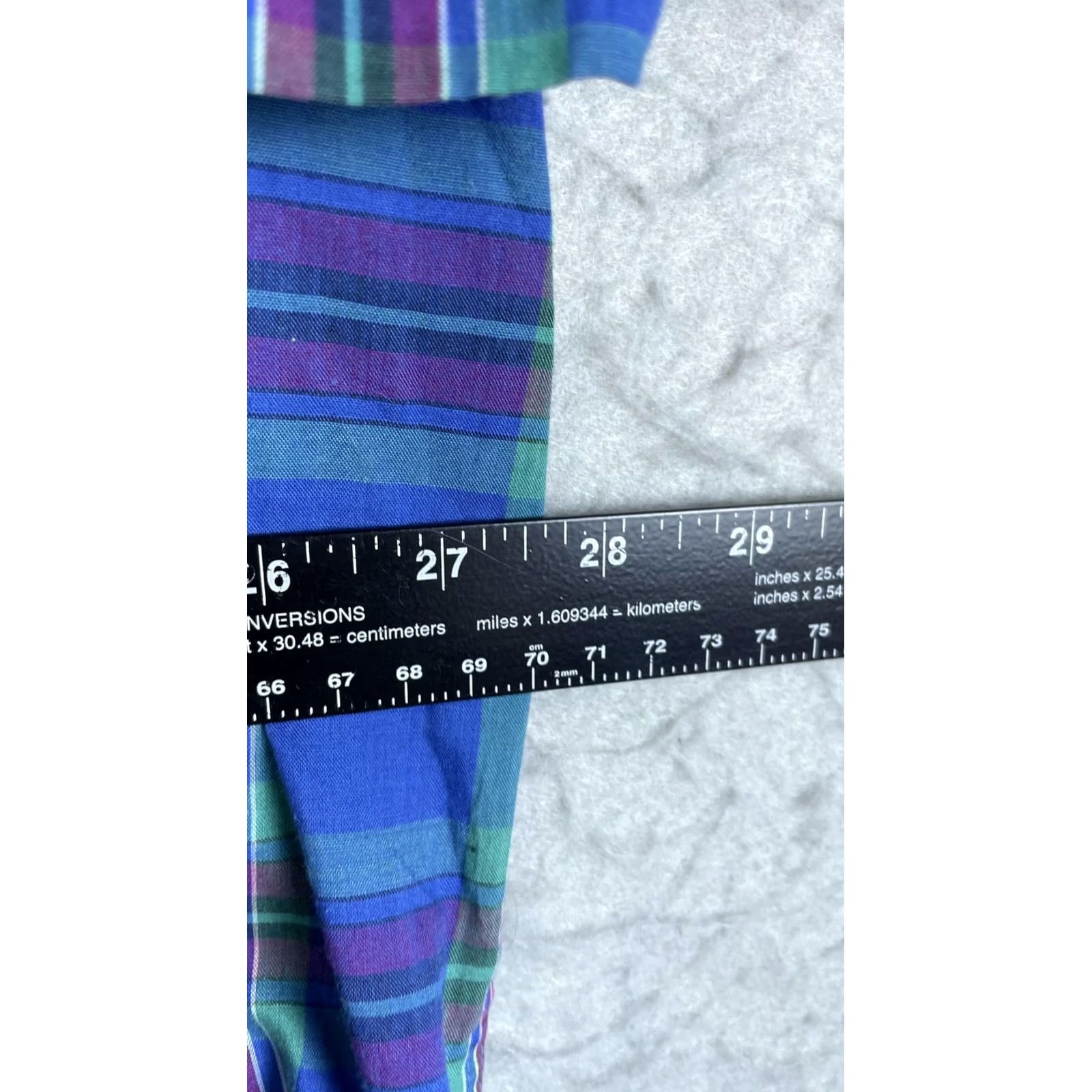 Sears VINTAGE The Men's Store At Sears Shirt Mens 2XL Blue Plaid Short Sleeve Button Size US XXL / EU 58 / 5 - 3 Thumbnail