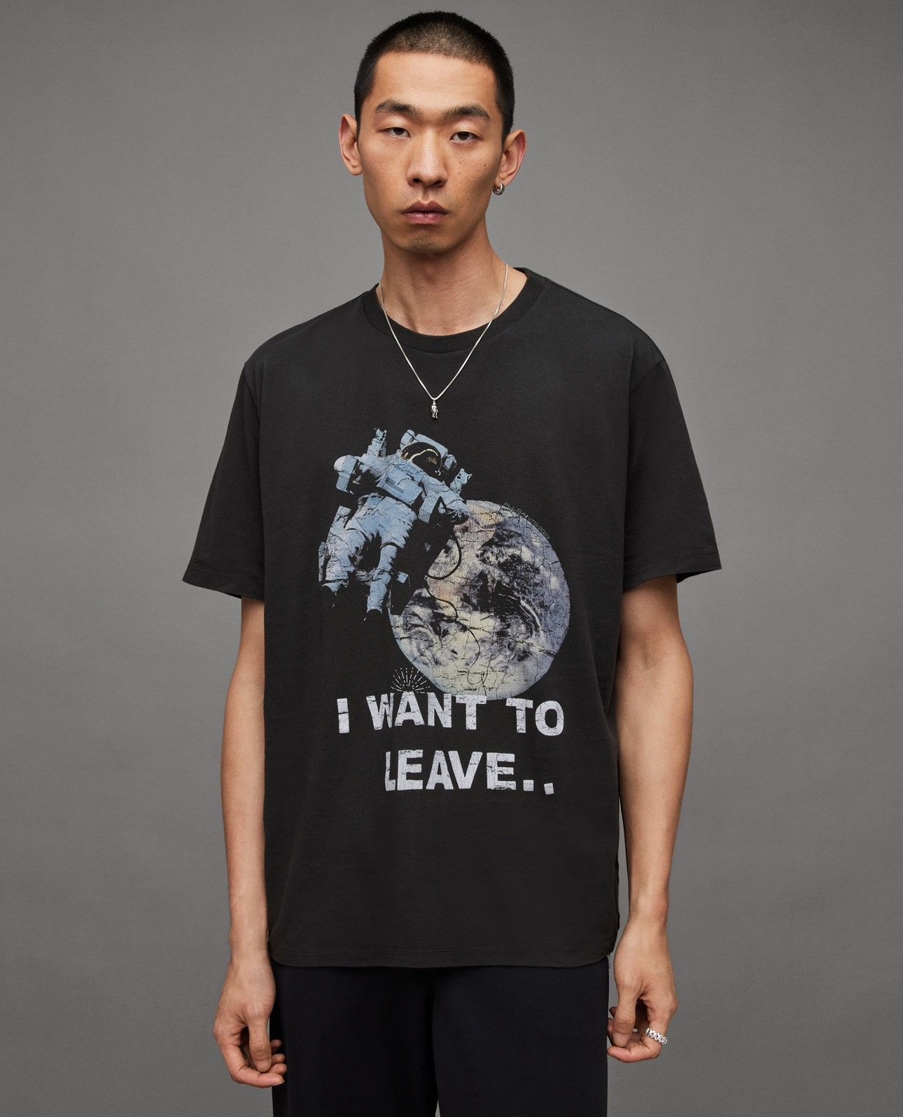 Allsaints Allsaints T-Shirt Transcend SMALL Black New with Tags Size US S / EU 44-46 / 1 - 1 Thumbnail