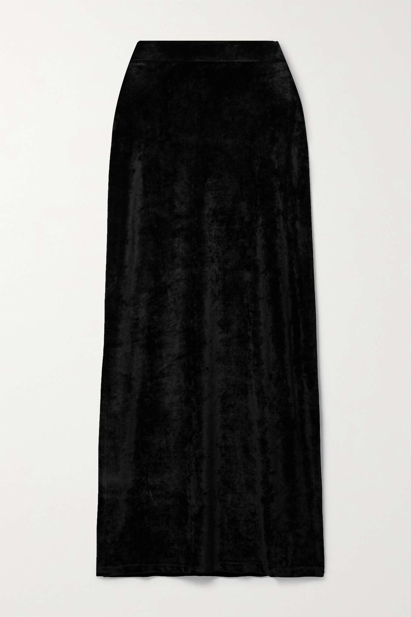 Balenciaga o1y0625 Velvet Maxi Skirt in Black Size 26" / US 2 / IT 38 - 1 Thumbnail